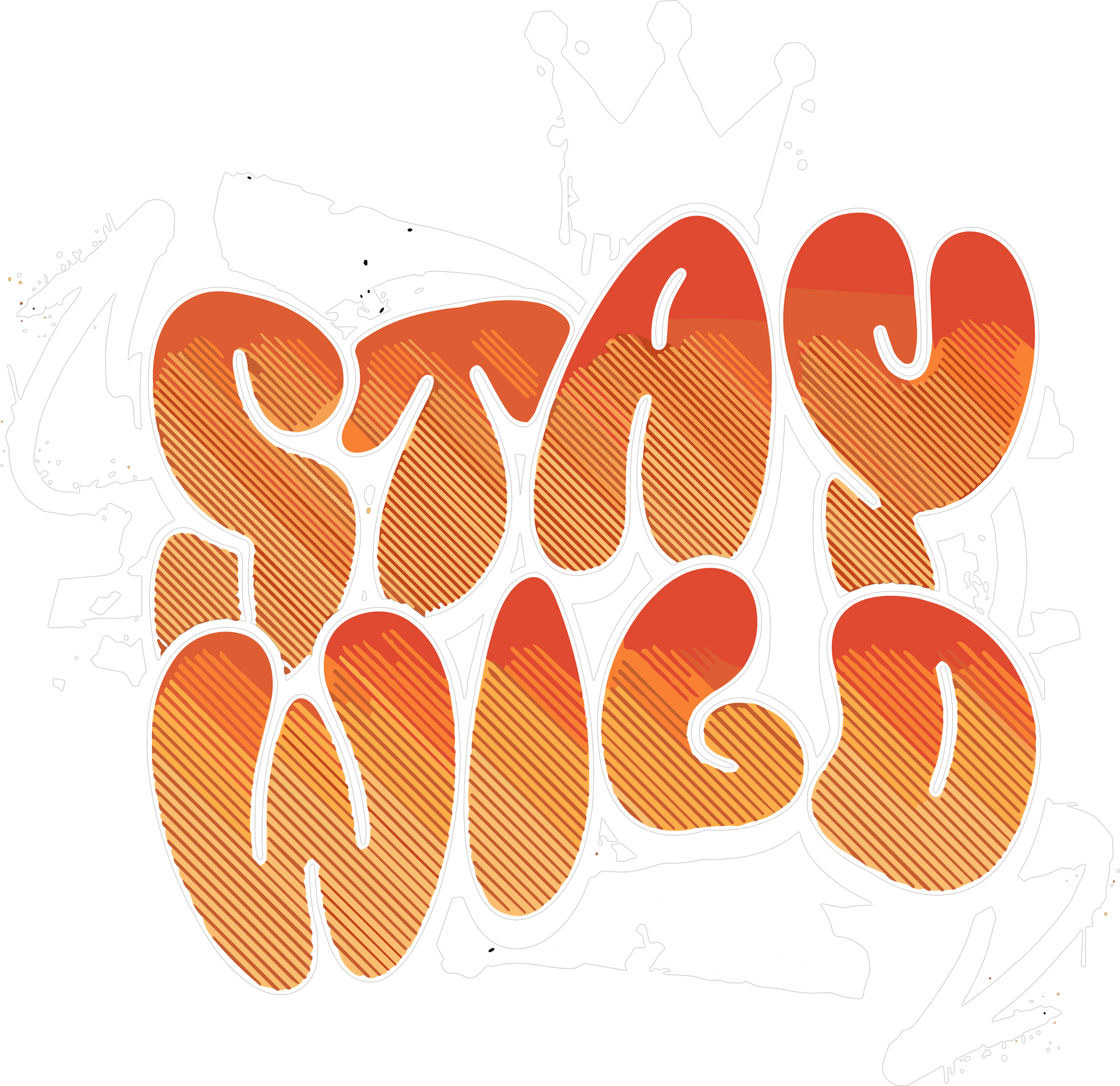 Camiseta Oversized Drop Typography Stay Wild Hevor