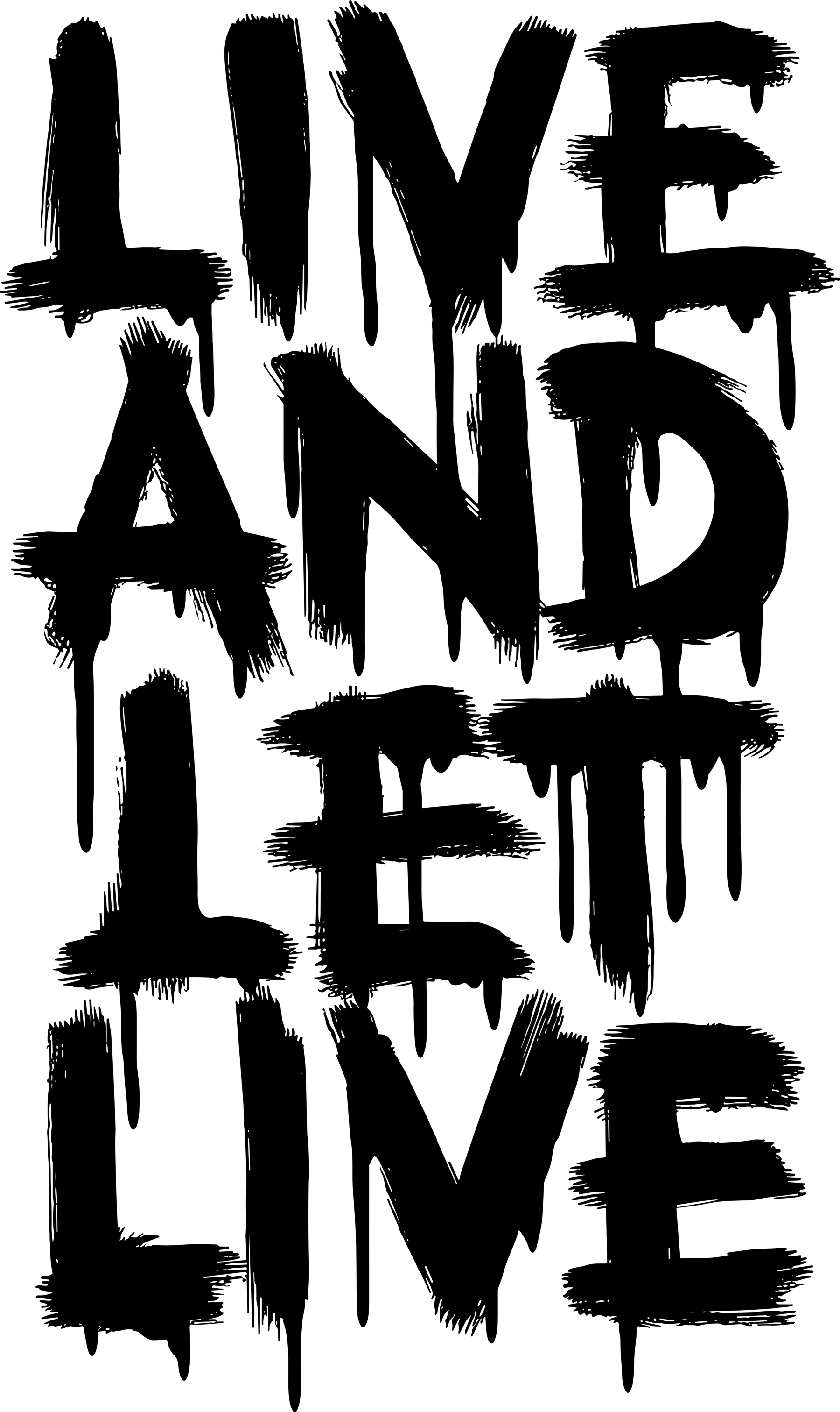 Camiseta Oversized Drop Typography Live And Let Live Hevor