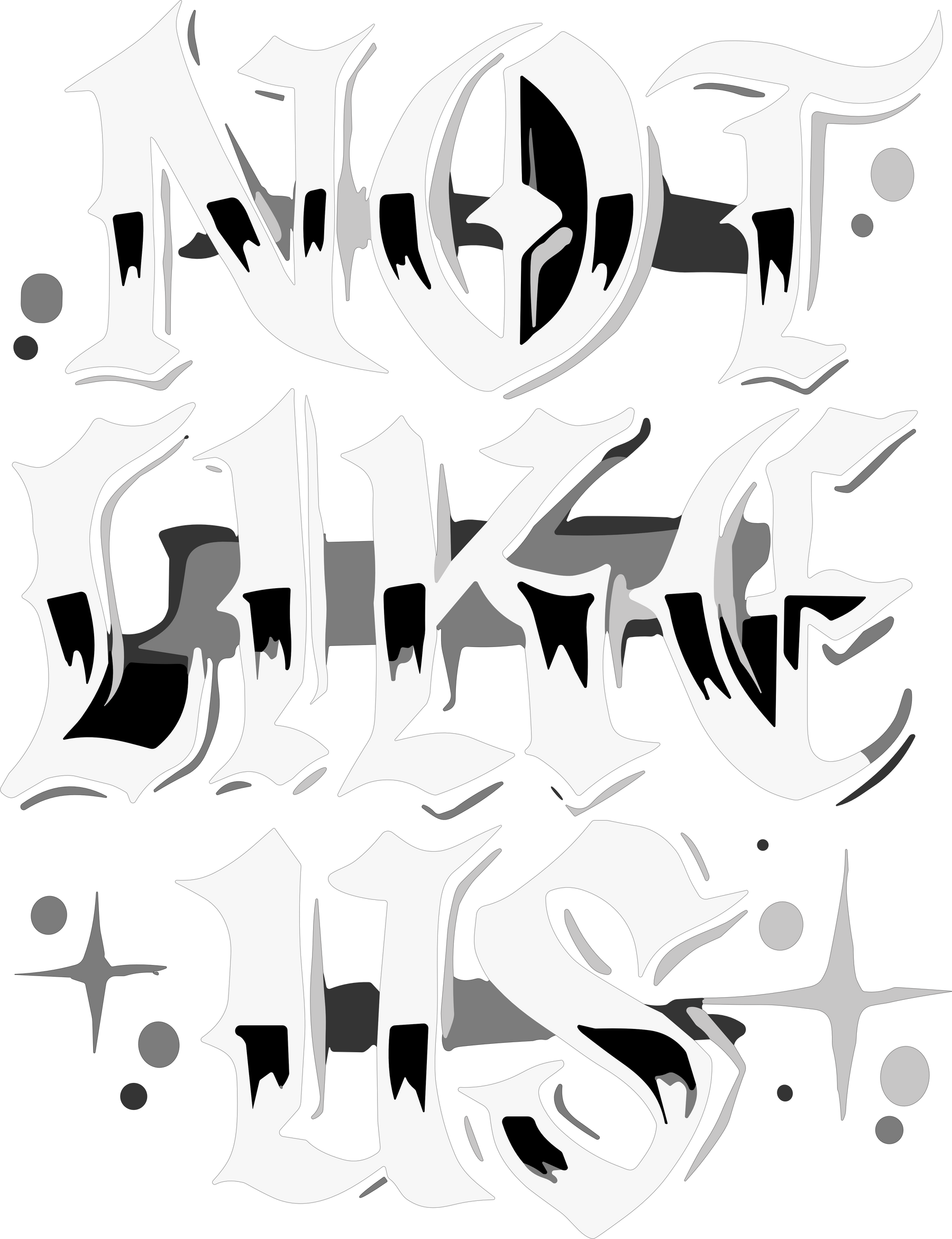 Camiseta Oversized Drop Typography Not Like Us Hevor