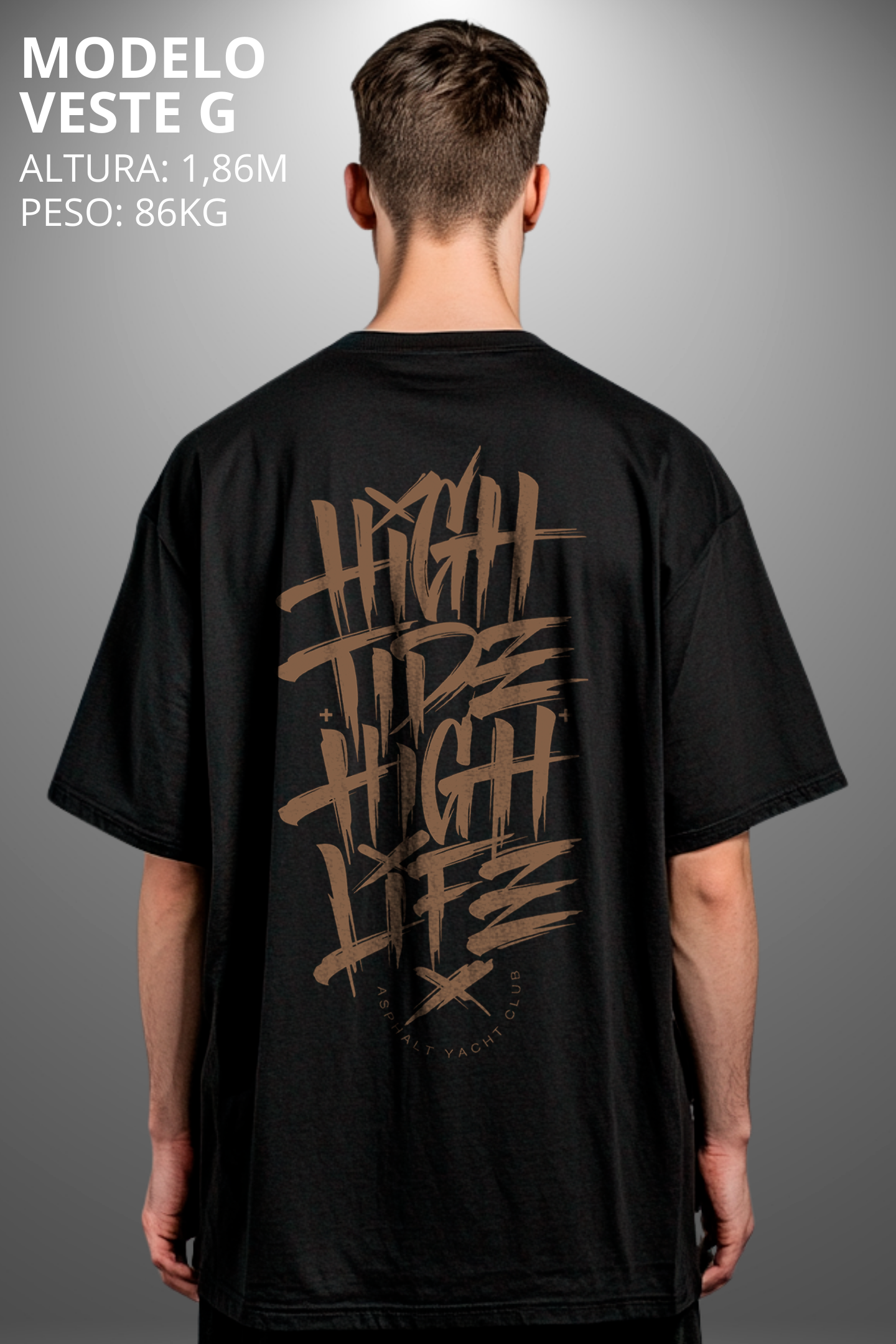 Camiseta Oversized Drop Typography High Life Hevor