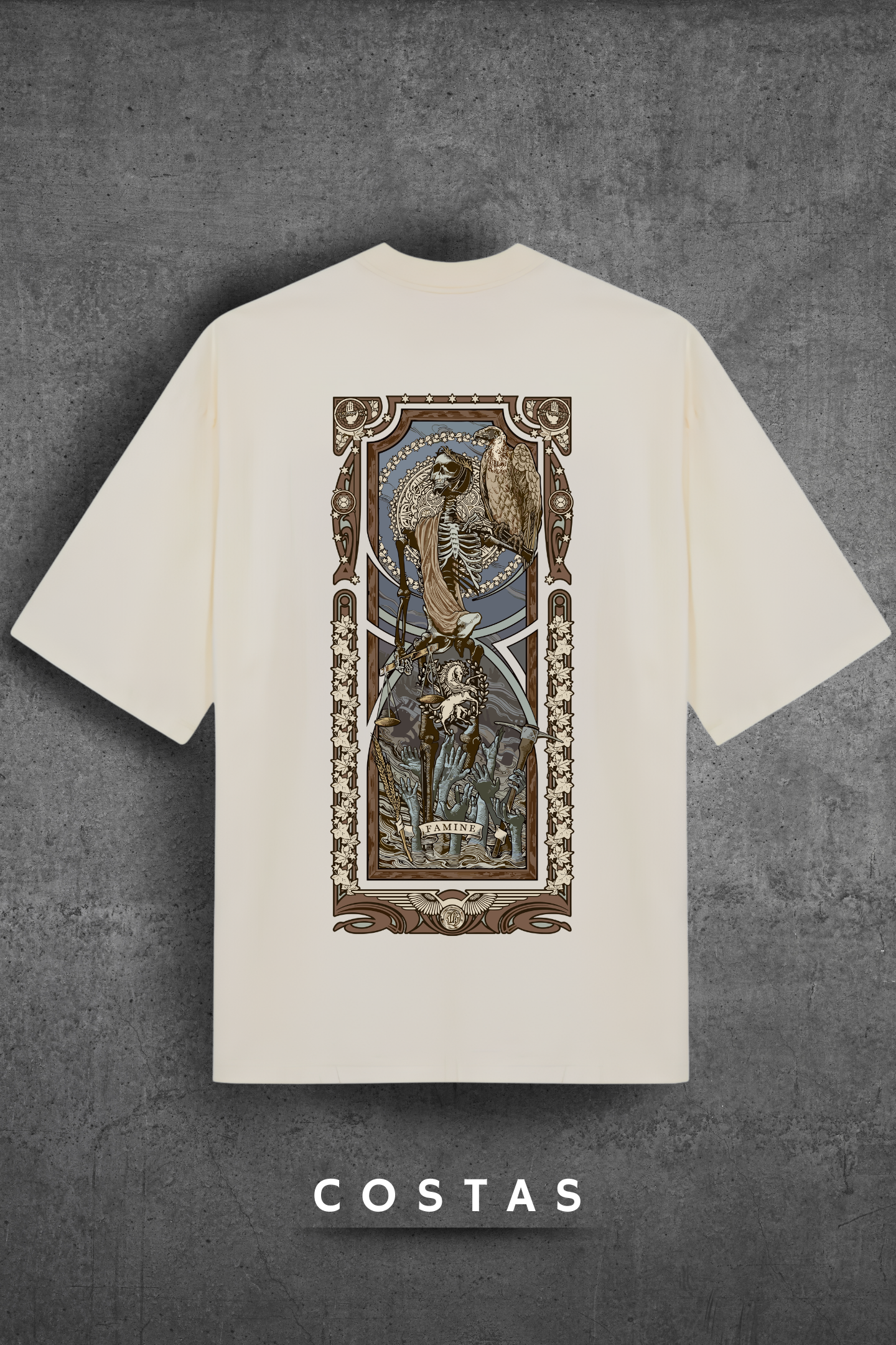 Camiseta Oversized Tshirt Hevor Tarot Famine