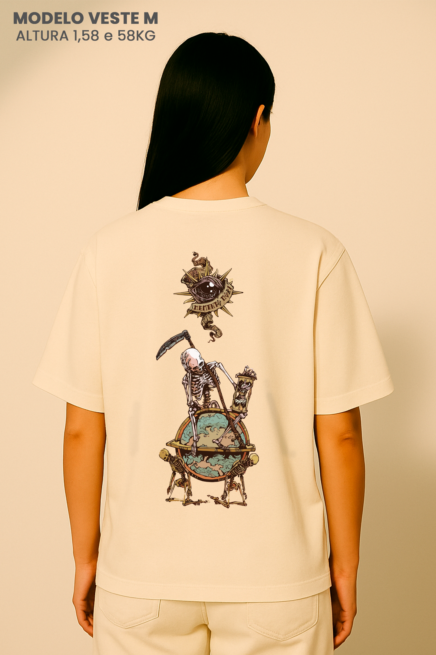 Camiseta Oversized Tshirt Hevor Tarot Tik Tak