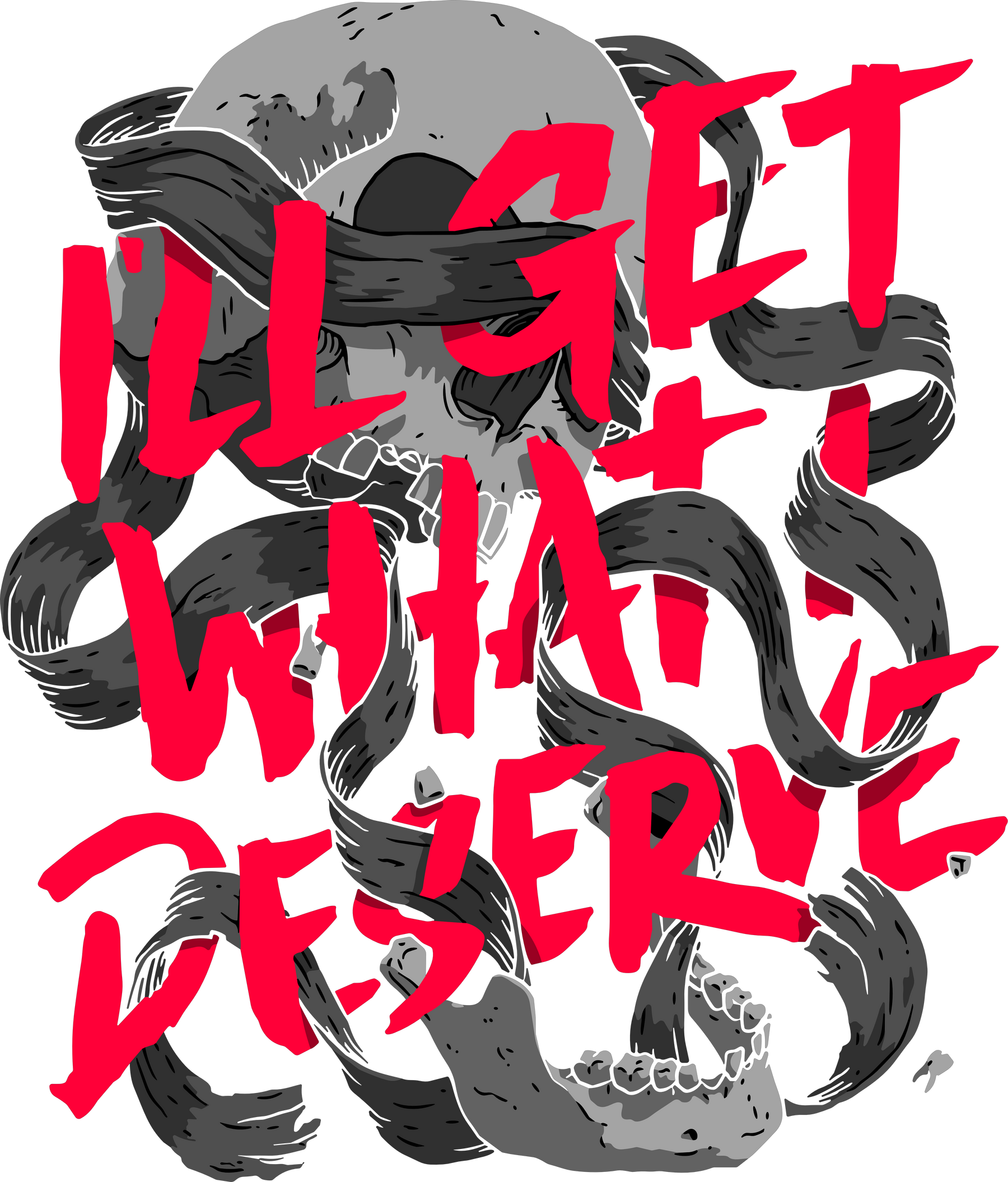 Camiseta Oversized Drop Typography ILL Get Hevor