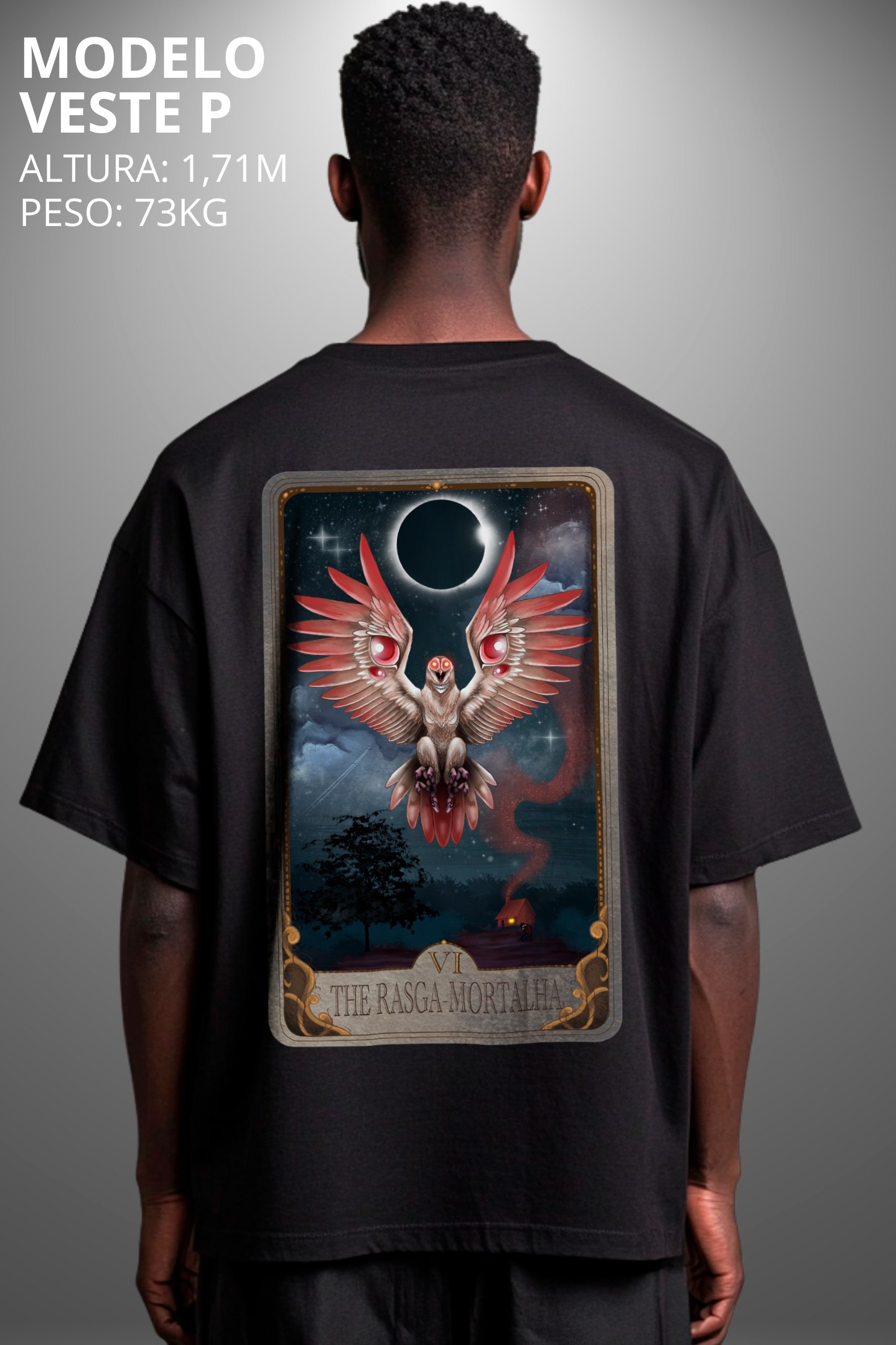 Camiseta Oversized Drop Folclore Brasileiro Rasga Mortalha Hevor