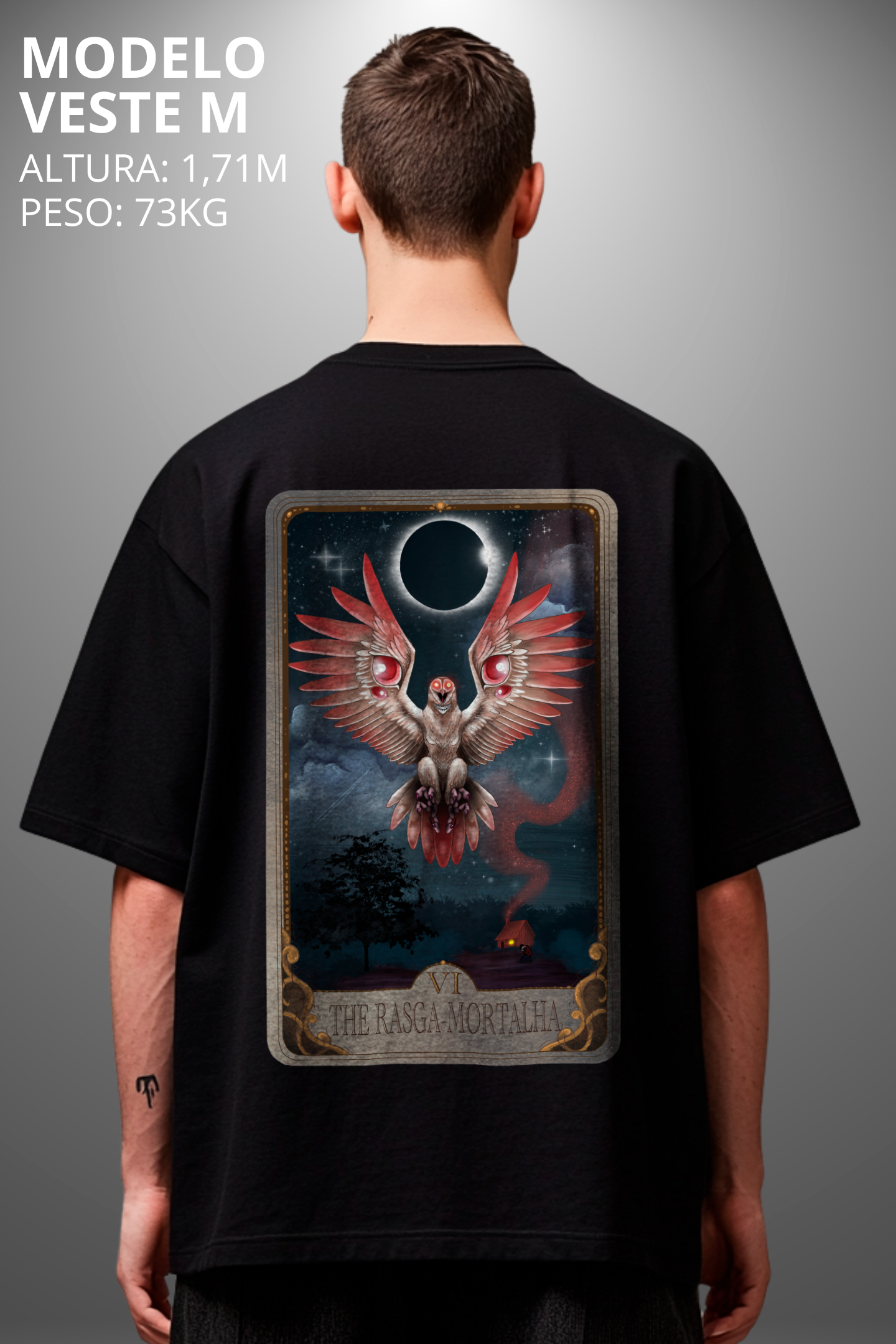 Camiseta Oversized Drop Folclore Brasileiro Rasga Mortalha Hevor