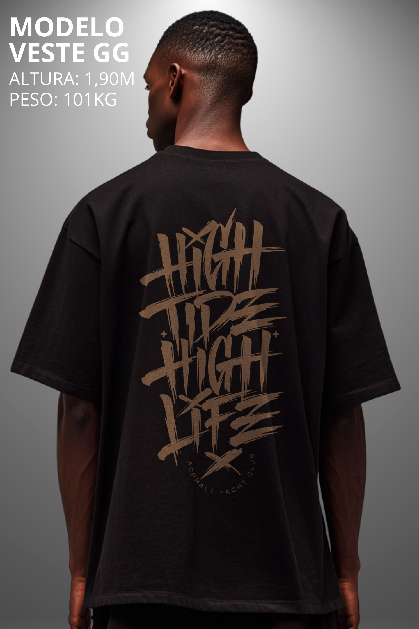 Camiseta Oversized Drop Typography High Life Hevor