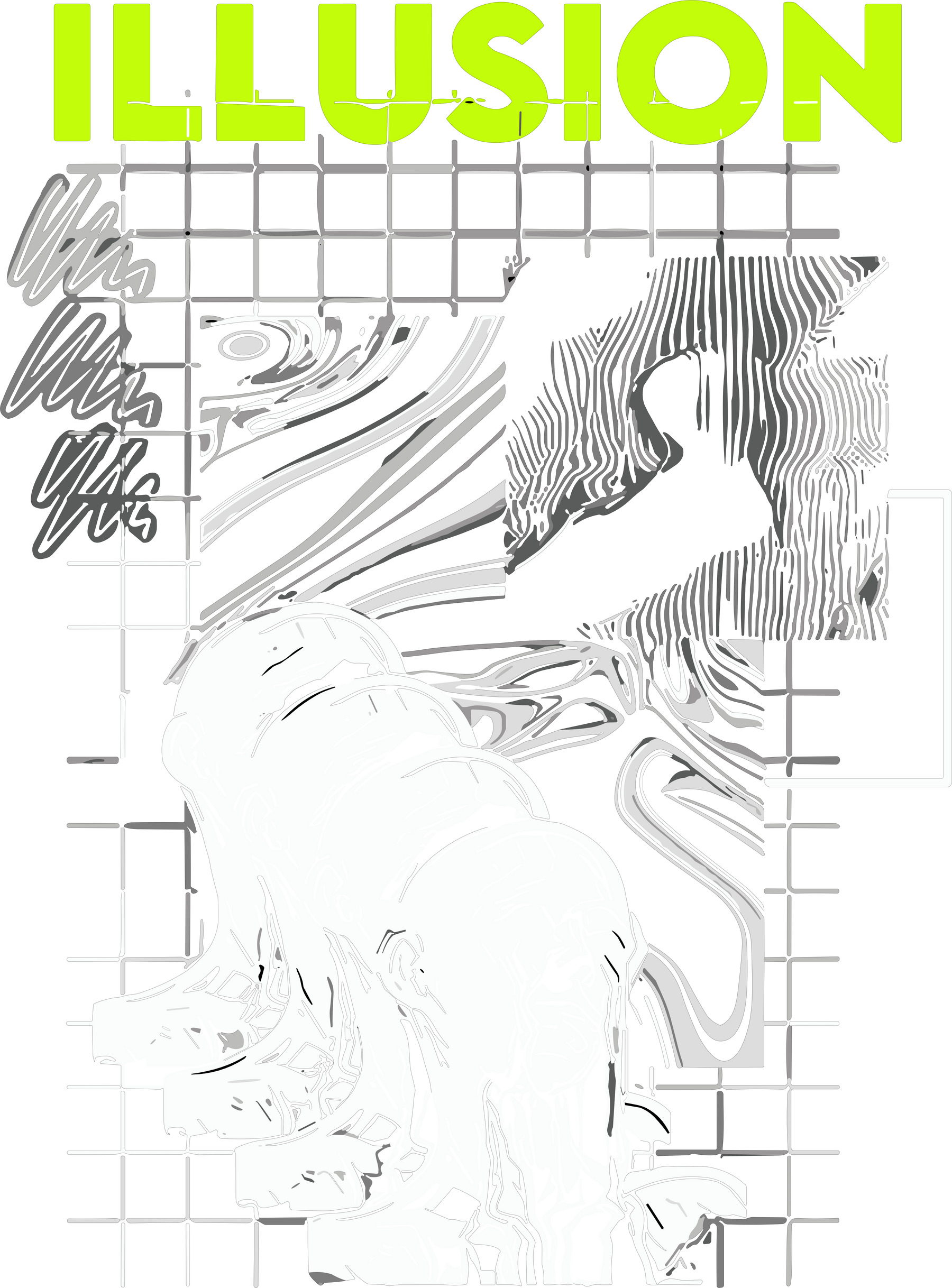 Camiseta Oversized Drop Typography Illusion Get Hevor