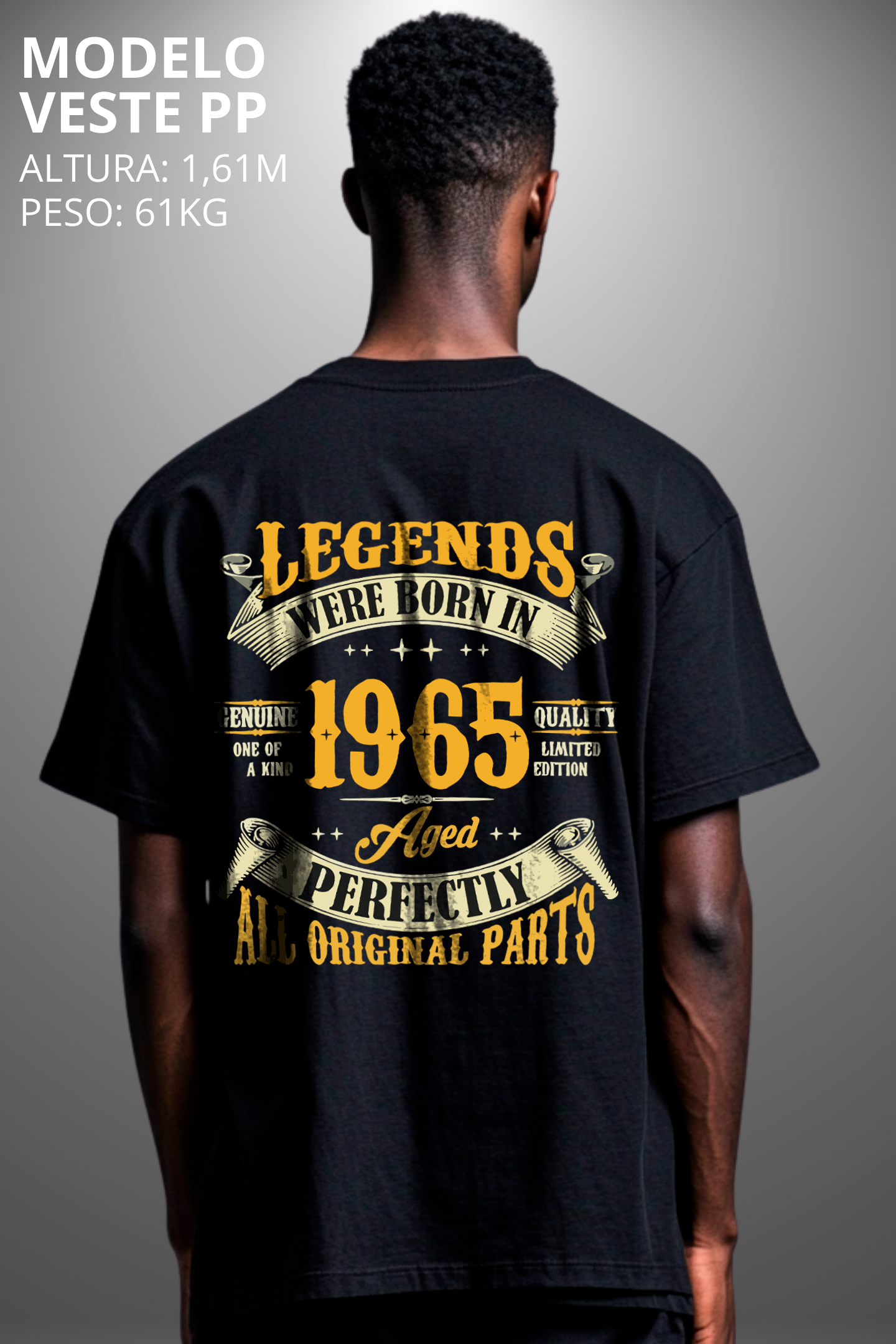 Camiseta Oversized Drop Typography Legend Hevor