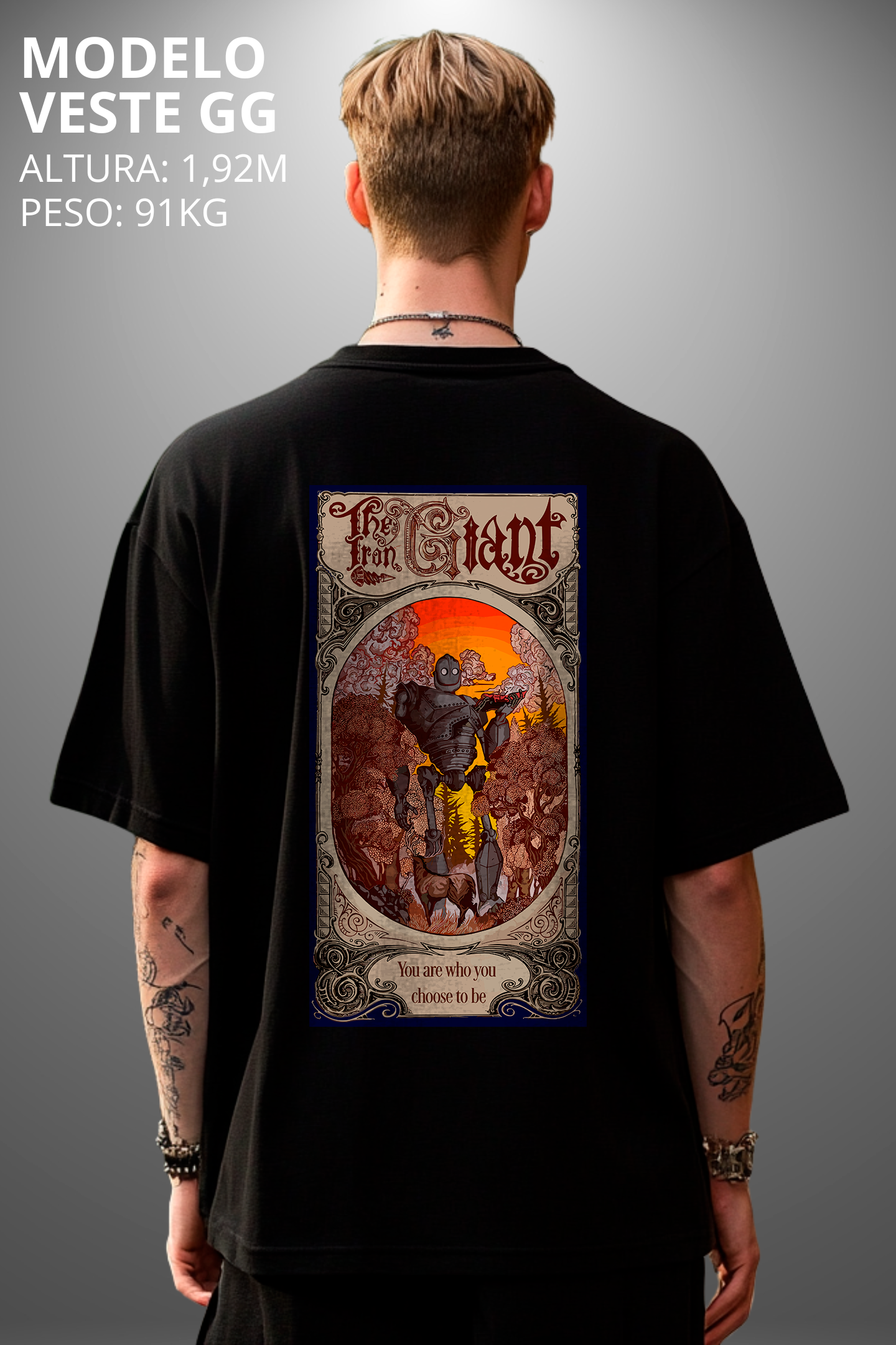 Camiseta Oversized Tshirt Hevor Tarot Chose Bee
