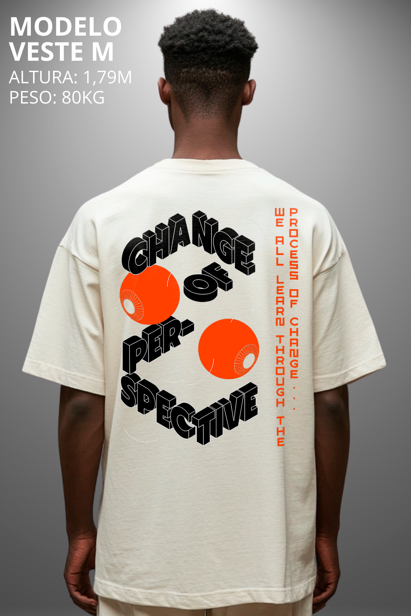 Camiseta Oversized Drop Typography Chance Hevor
