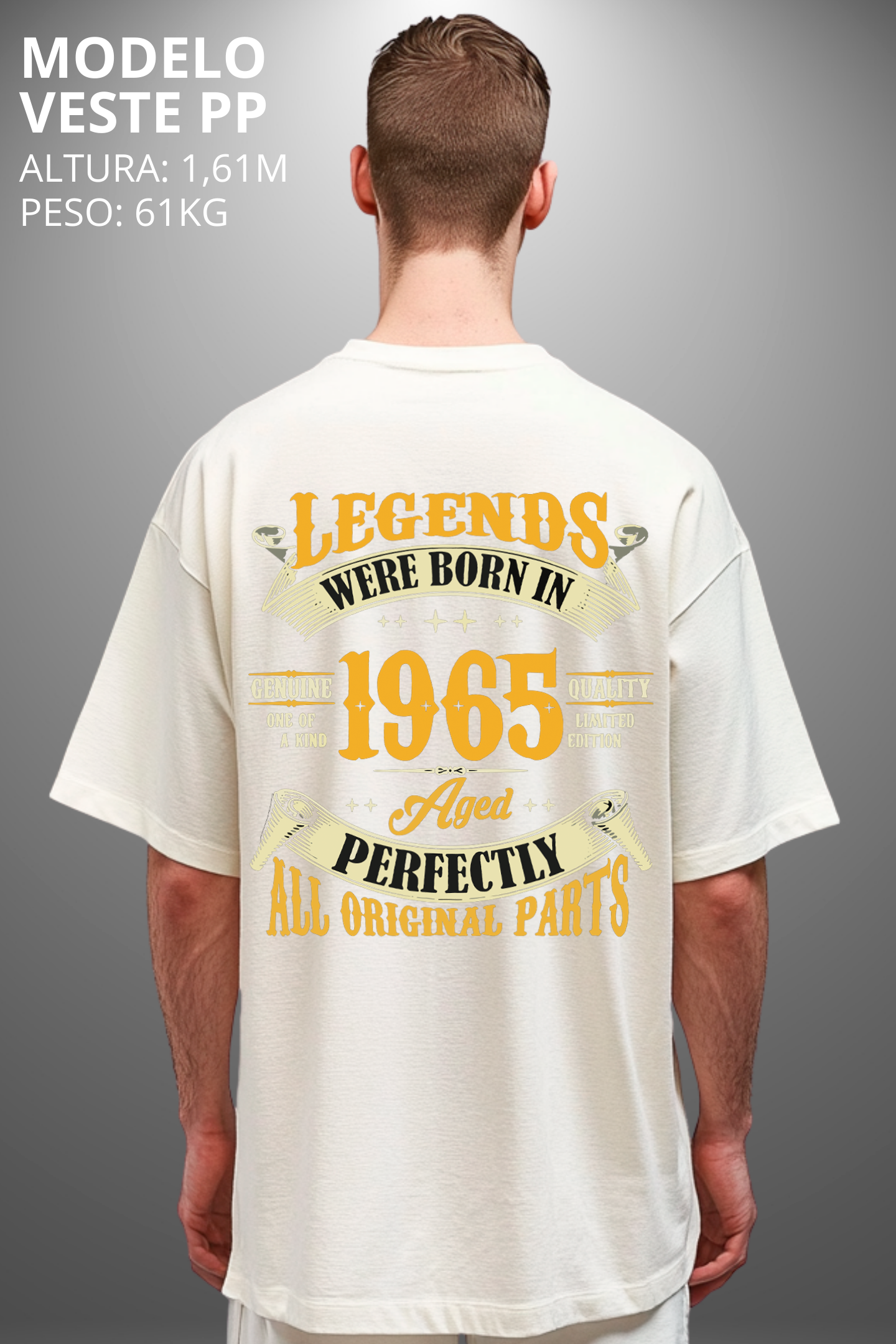 Camiseta Oversized Drop Typography Legend Hevor