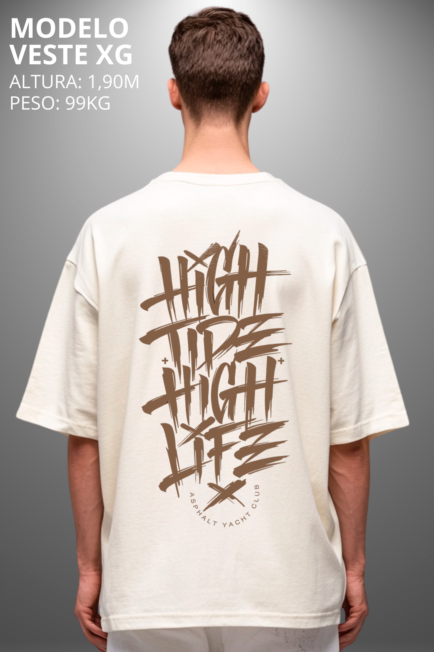 Camiseta Oversized Drop Typography High Life Hevor
