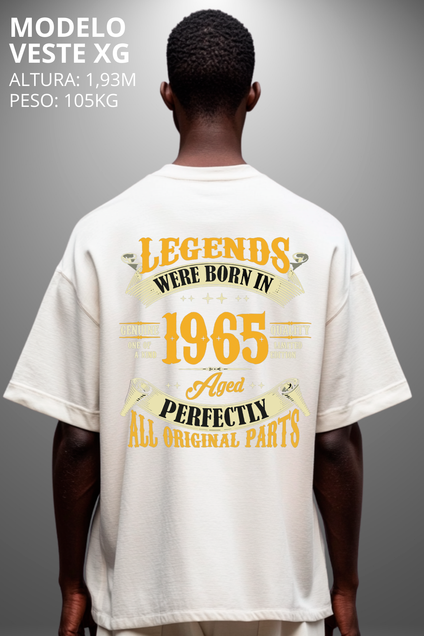 Camiseta Oversized Drop Typography Legend Hevor