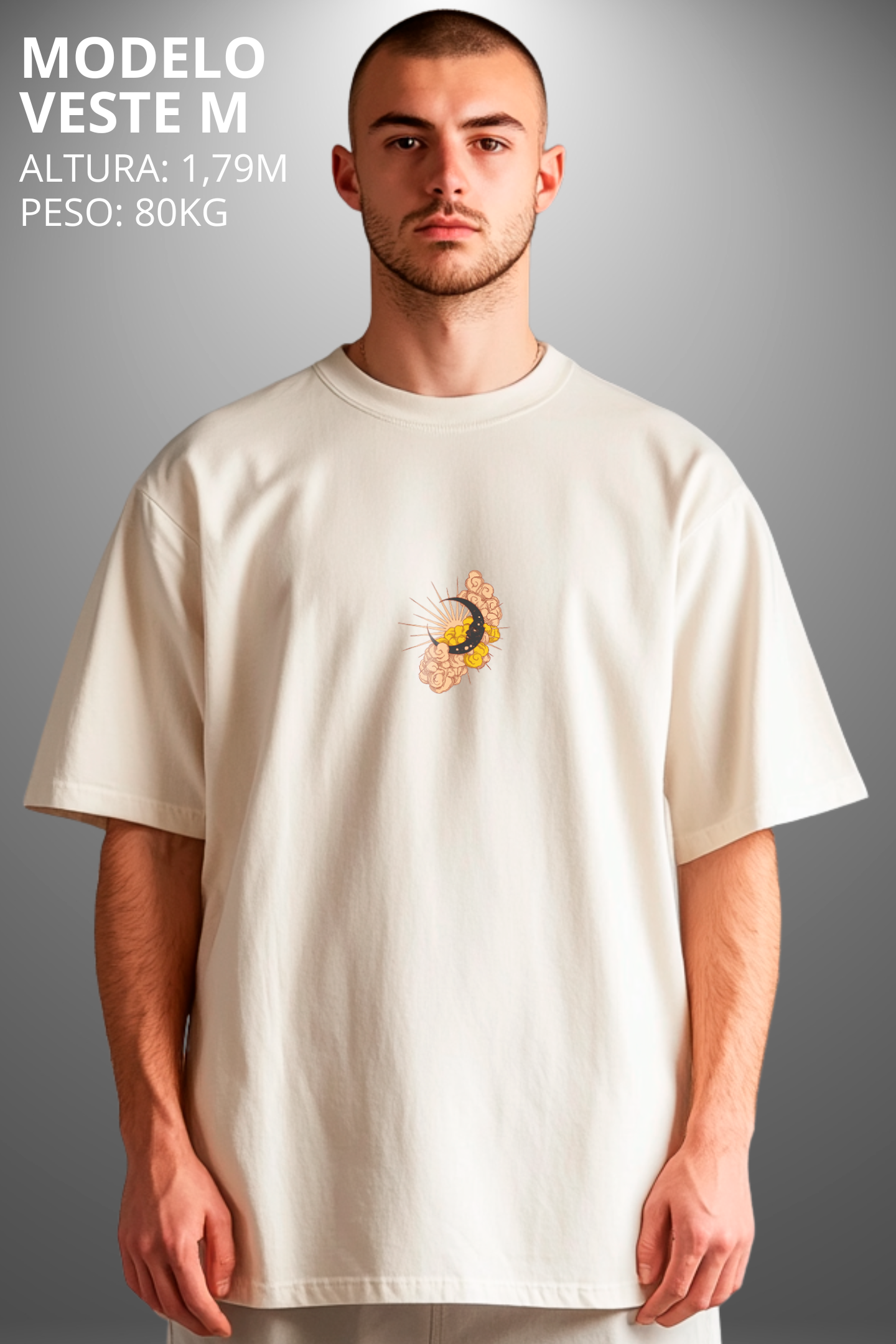 Camiseta Oversized Tshirt Hevor Despojada Eclipse Sereno