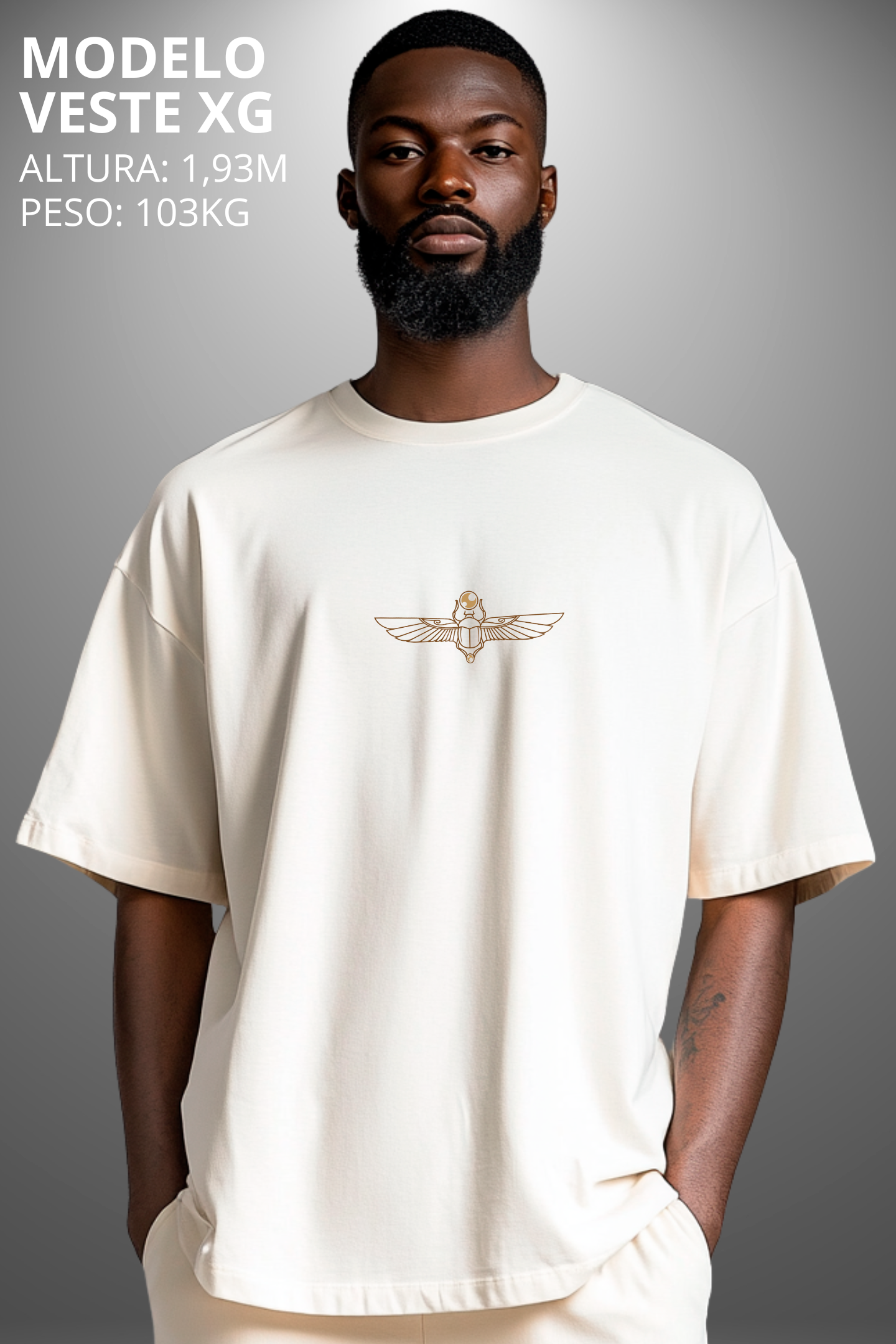 Camiseta Oversized Tshirt Hevor Despojada Escaravelho
