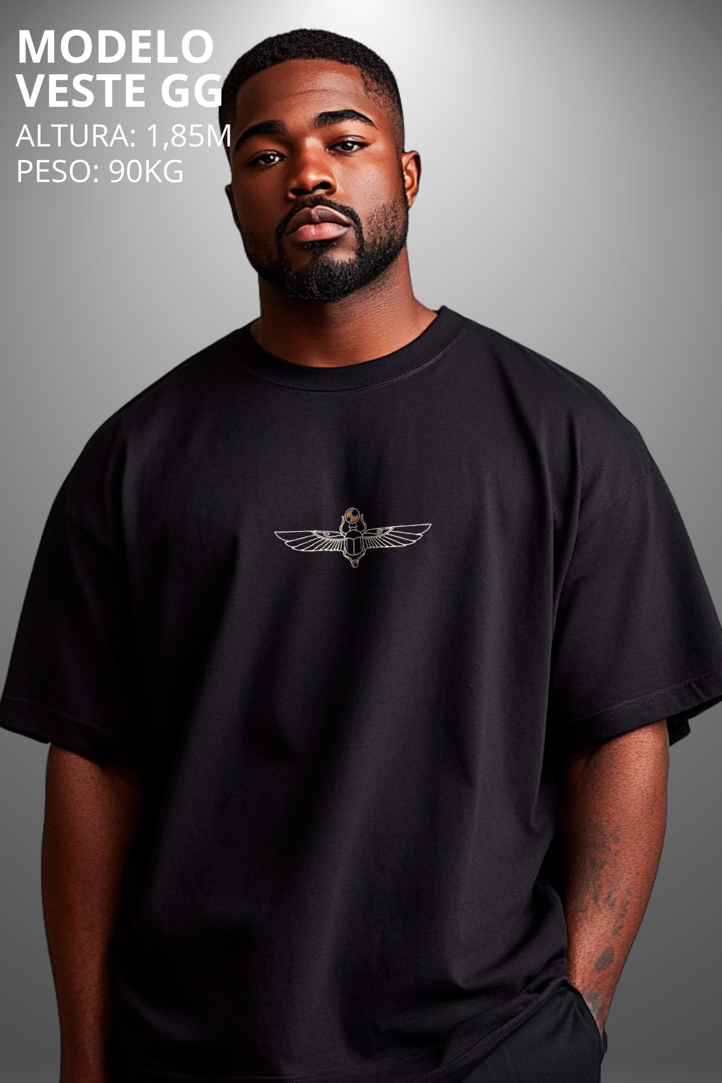 Camiseta Oversized Tshirt Hevor Despojada Escaravelho
