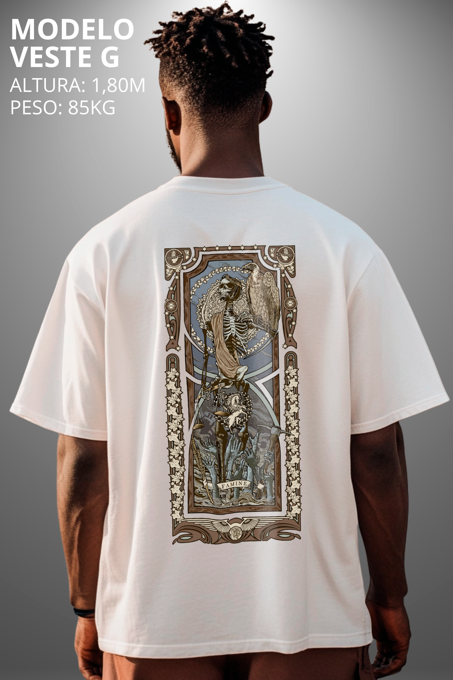Camiseta Oversized Tshirt Hevor Tarot Famine