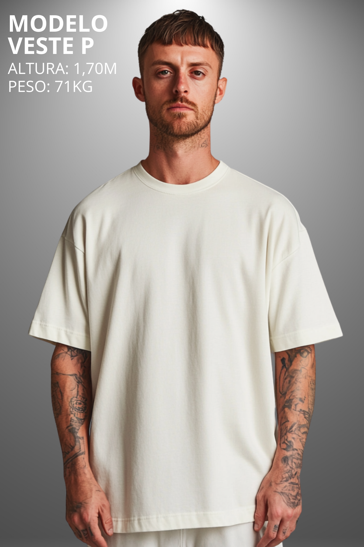 Camiseta Oversized Drop Typography Live And Let Live Hevor