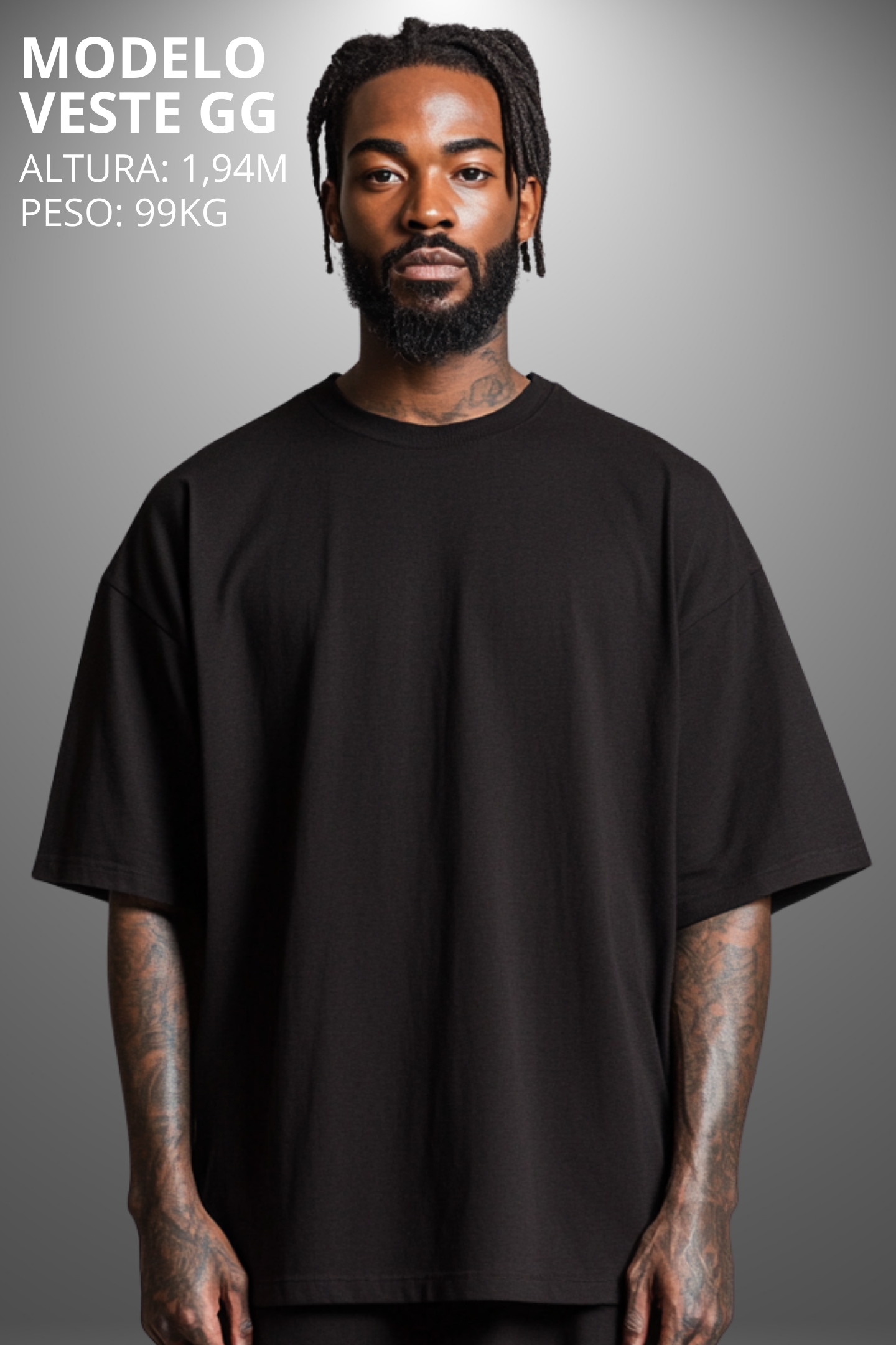 Camiseta Oversized Drop Typography Legend Hevor