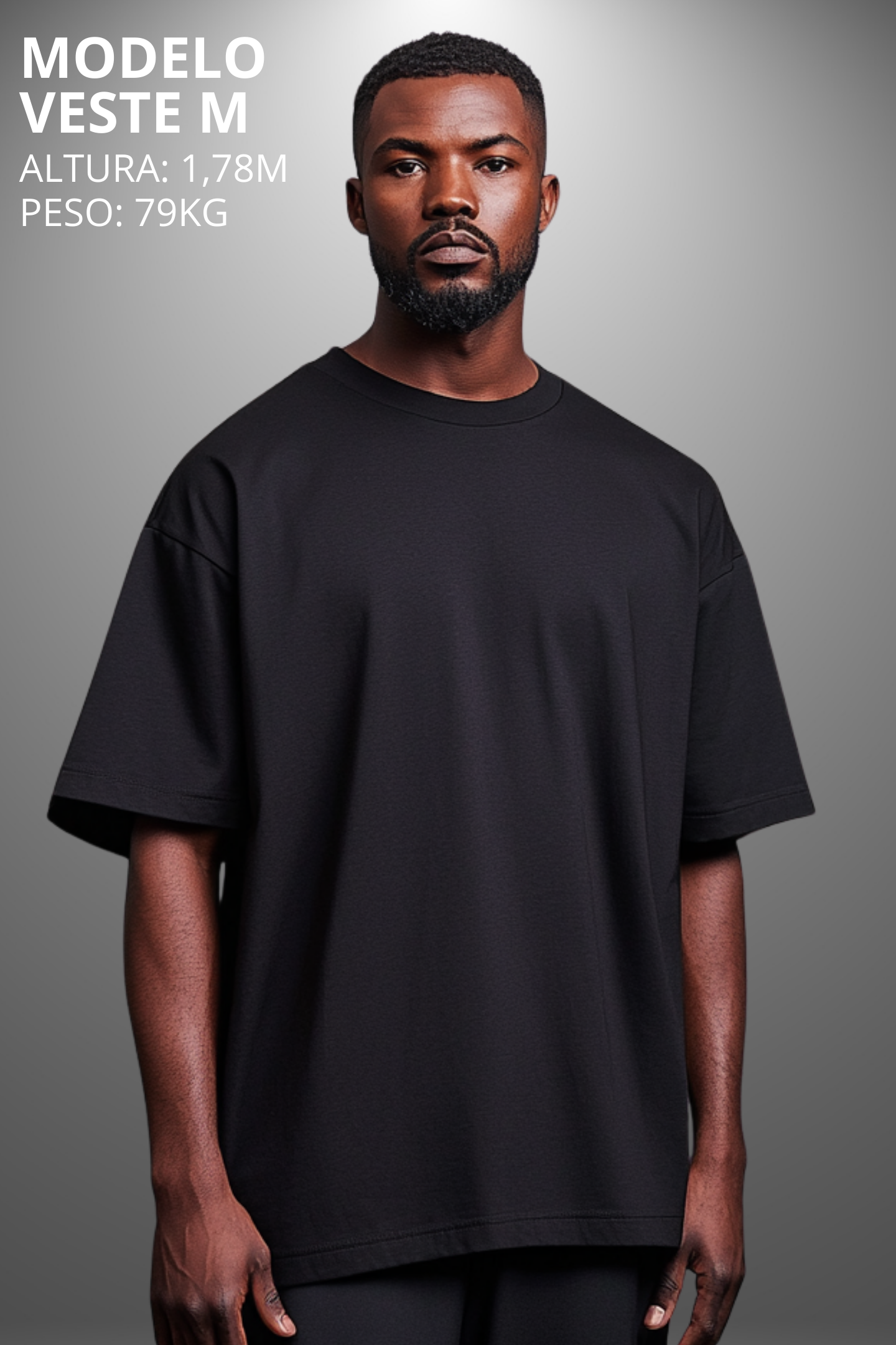 Camiseta Oversized Drop Typography Smile Hevor
