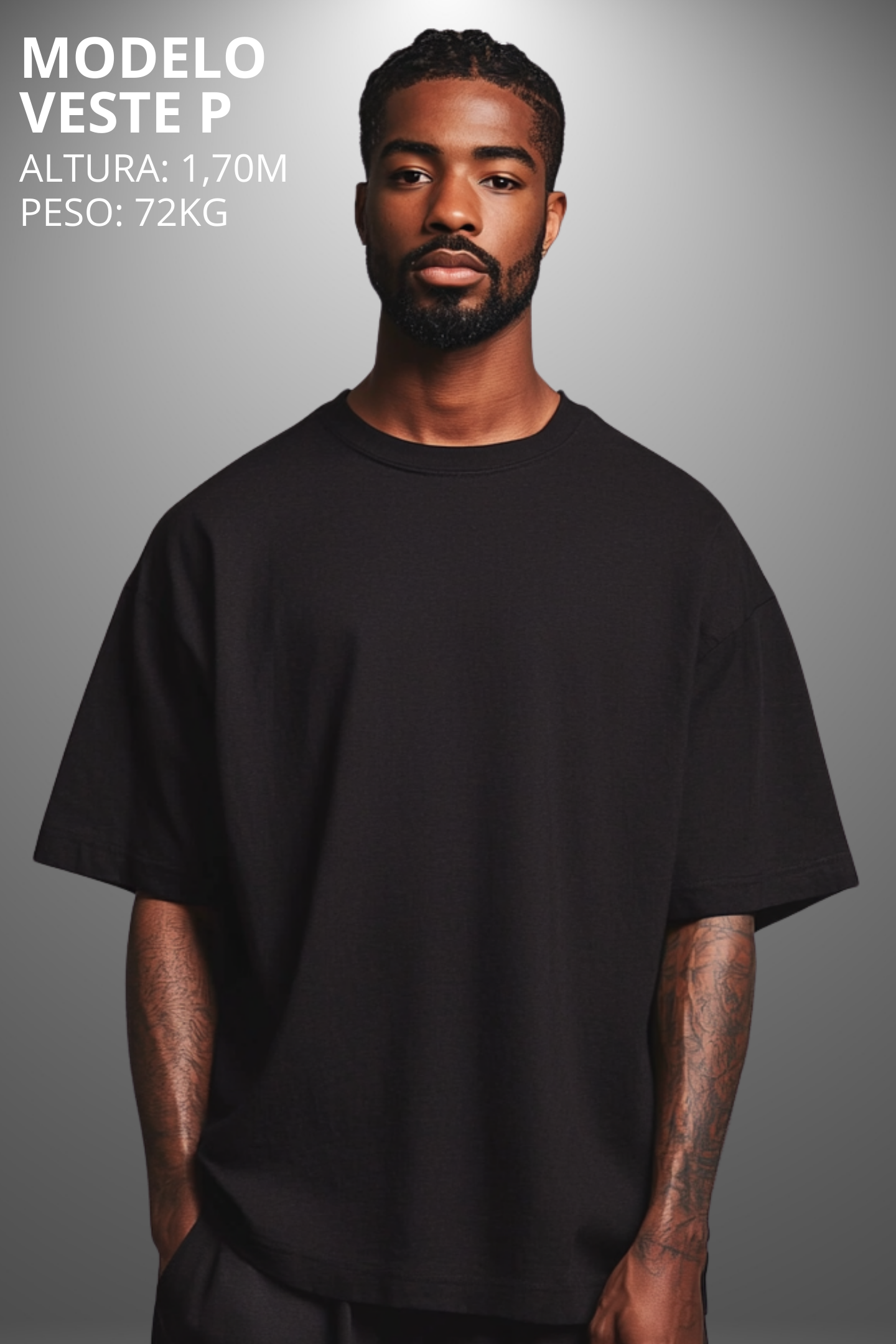 Camiseta Oversized Drop Typography Chance Hevor