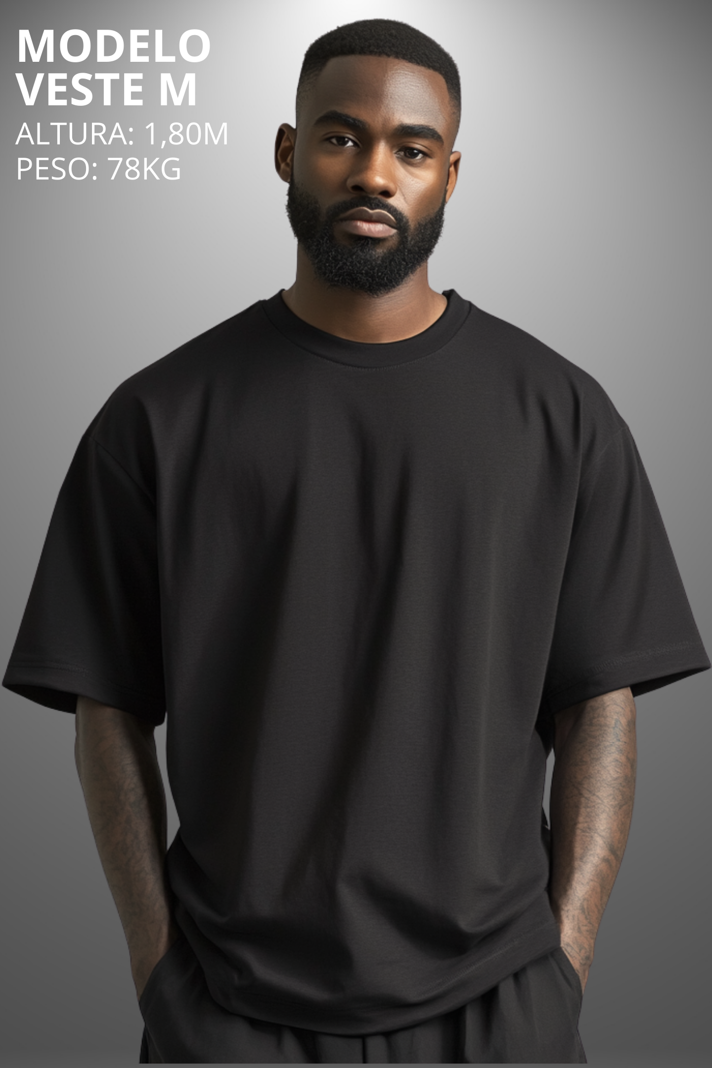Camiseta Oversized Drop Typography Eard It Hevor