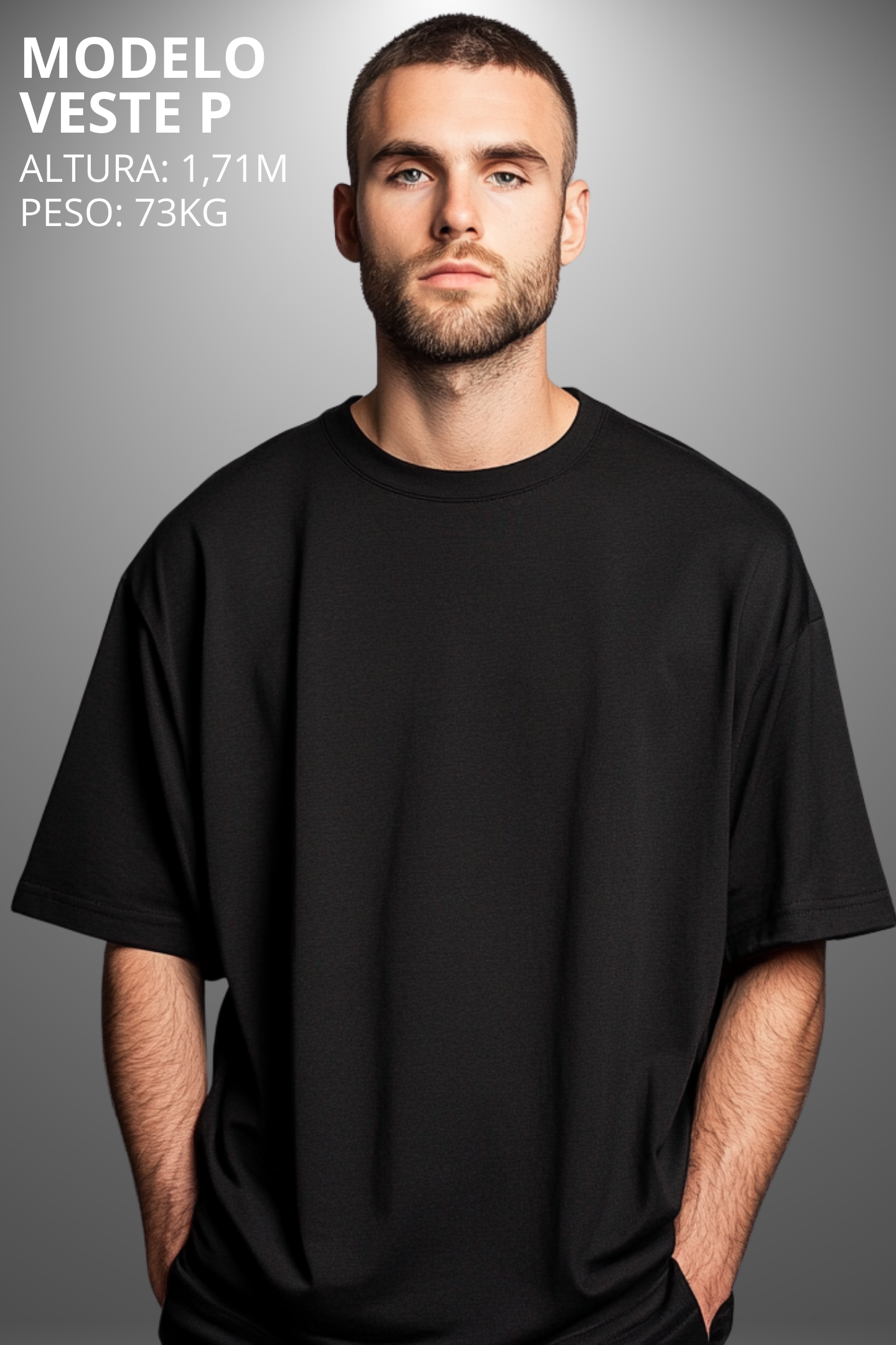 Camiseta Oversized Drop Typography Bullet Hevor