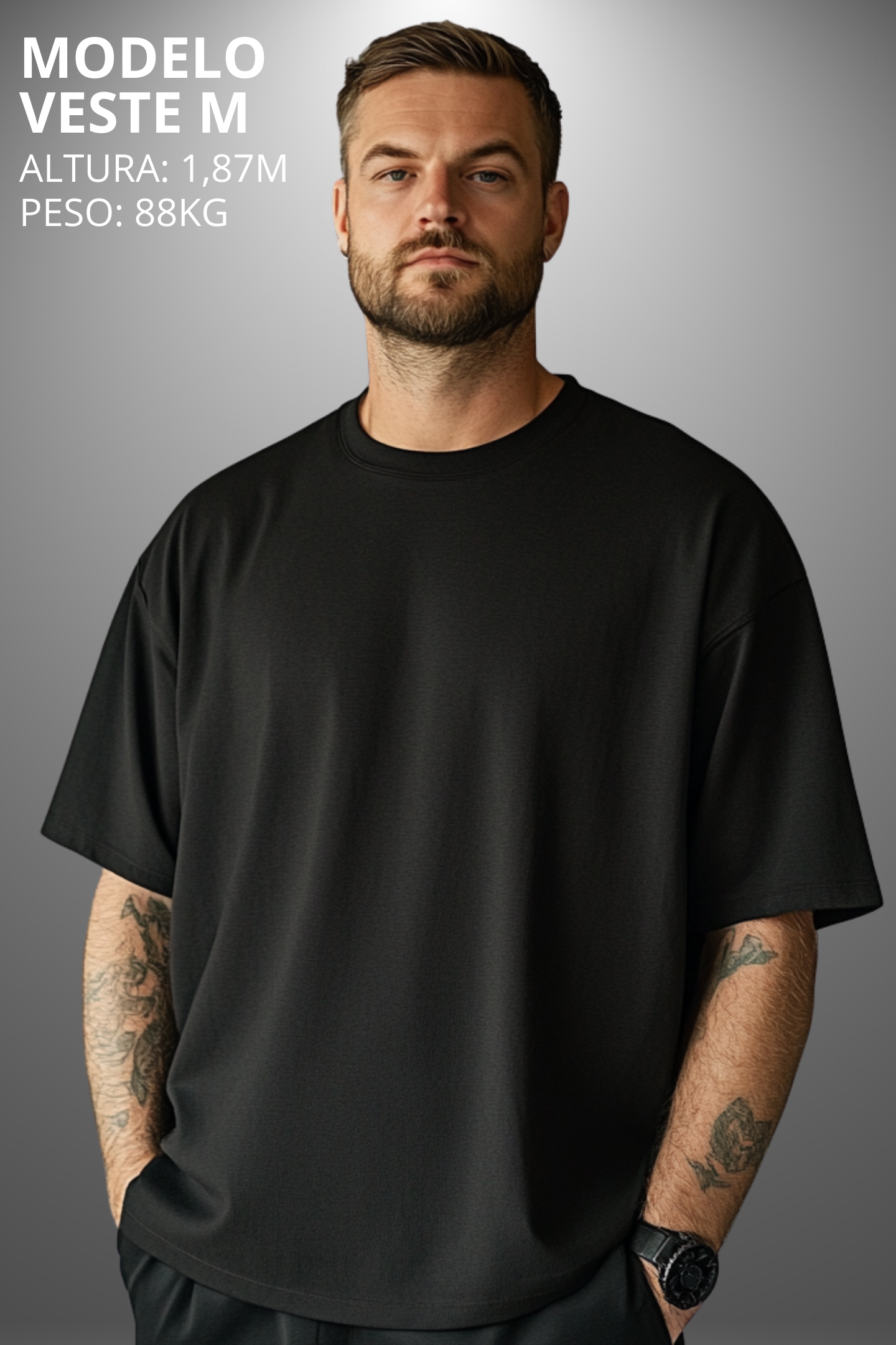 Camiseta Oversized Drop Typography Make You Hevor