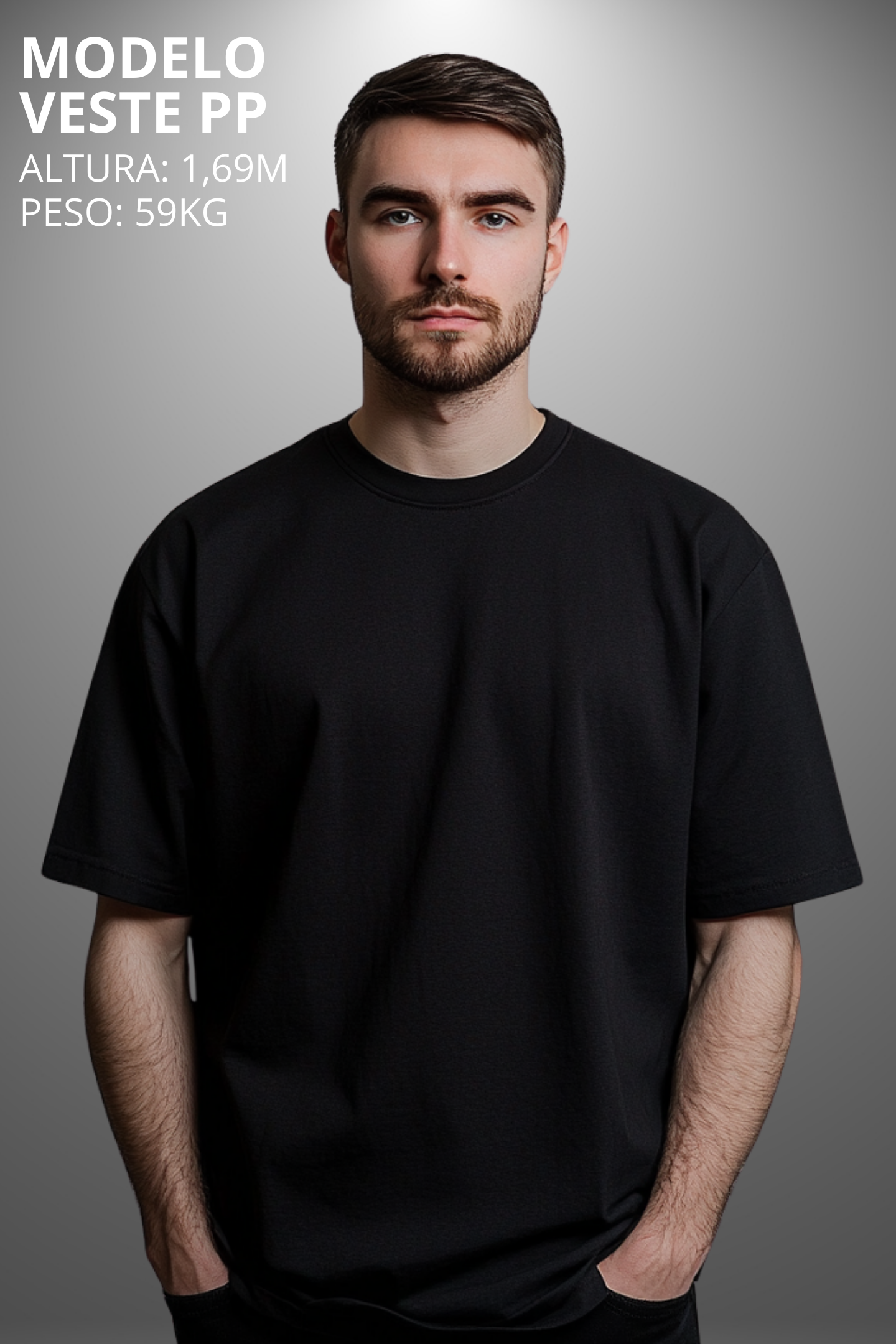 Camiseta Oversized Drop Typography Intro Get Hevor