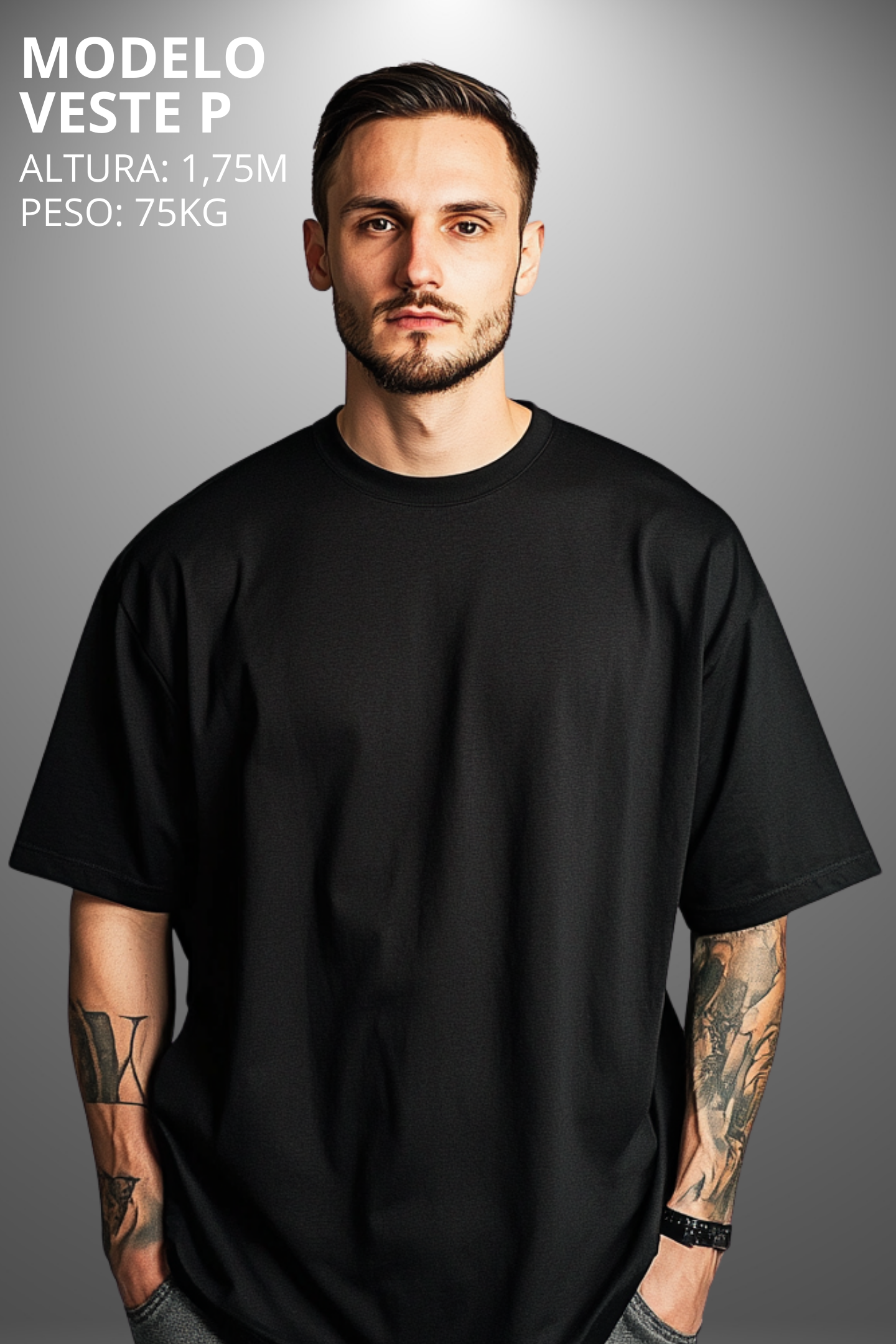 Camiseta Oversized Drop Typography Wake Up Hevor