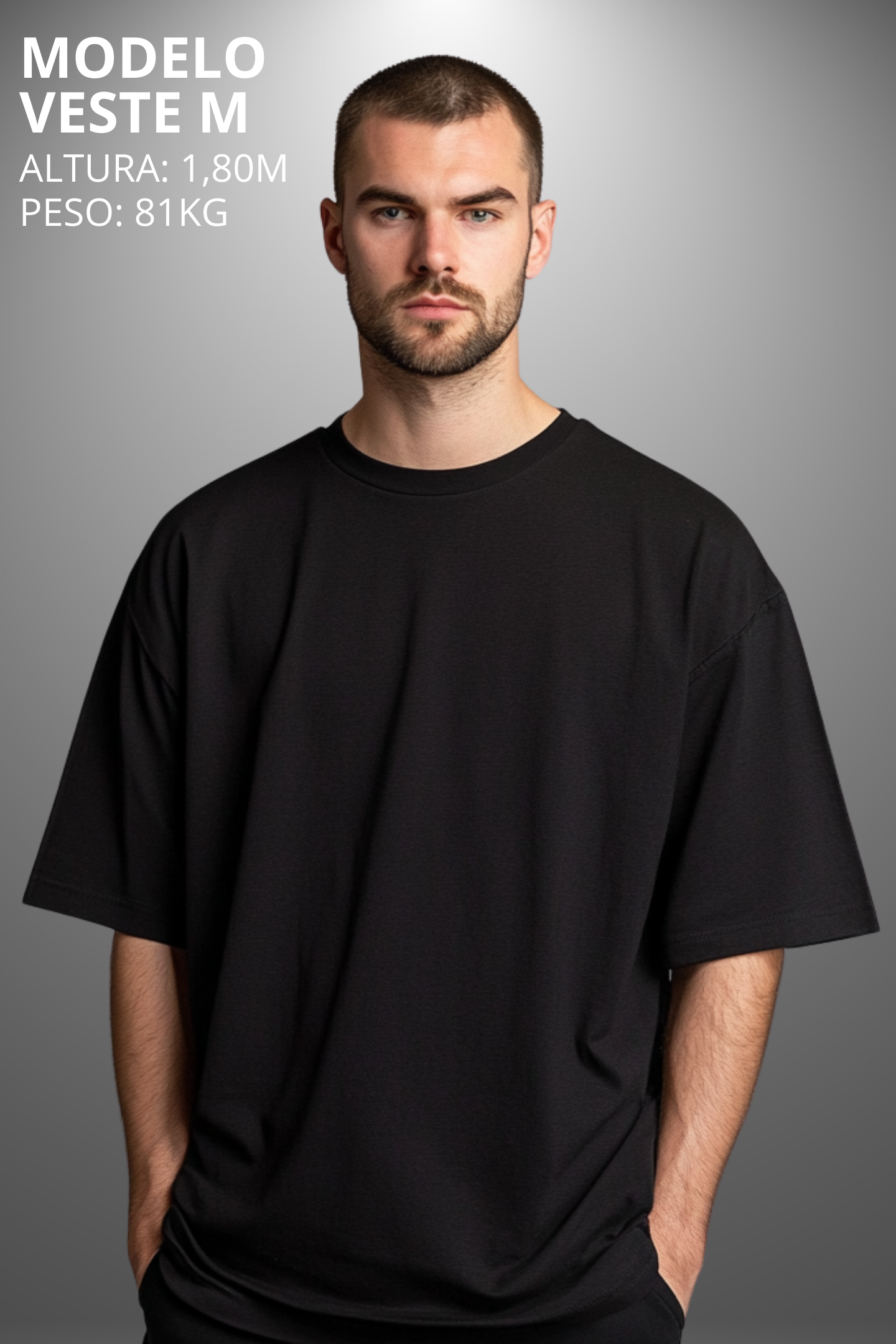 Camiseta Oversized Drop Typography Smile Hevor