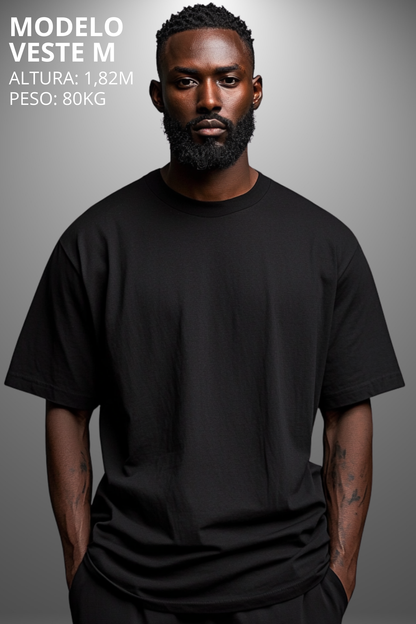 Camiseta Oversized Drop Typography Impossible Hevor