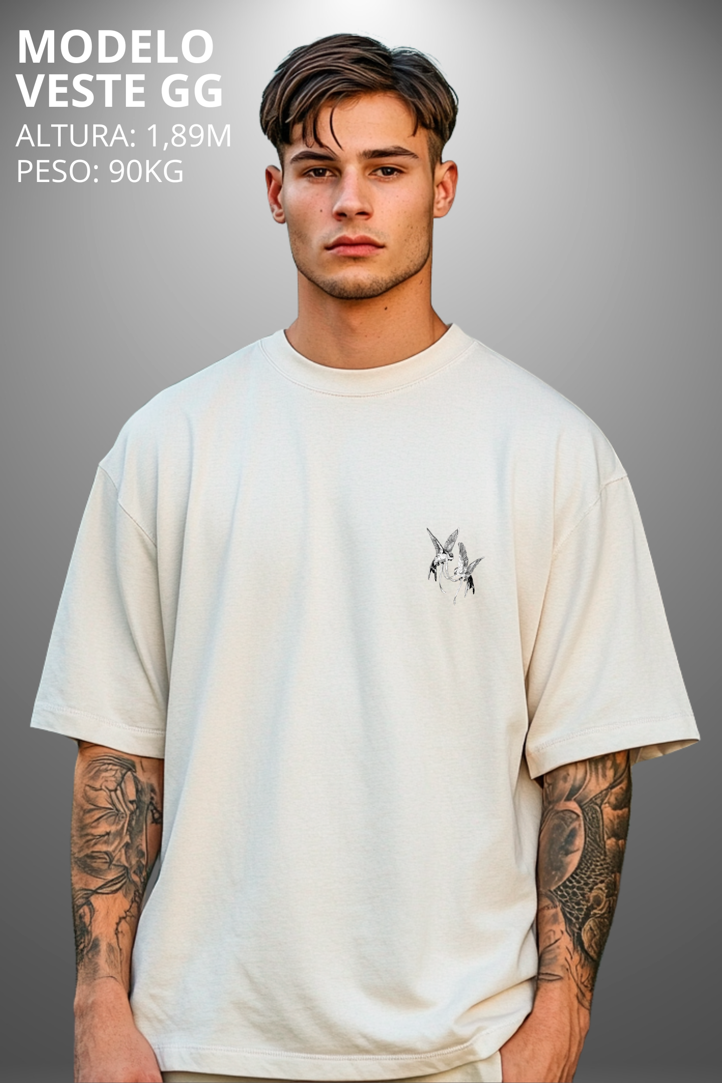 Camiseta Oversized Tshirt Hevor Tarot Anjo Caído