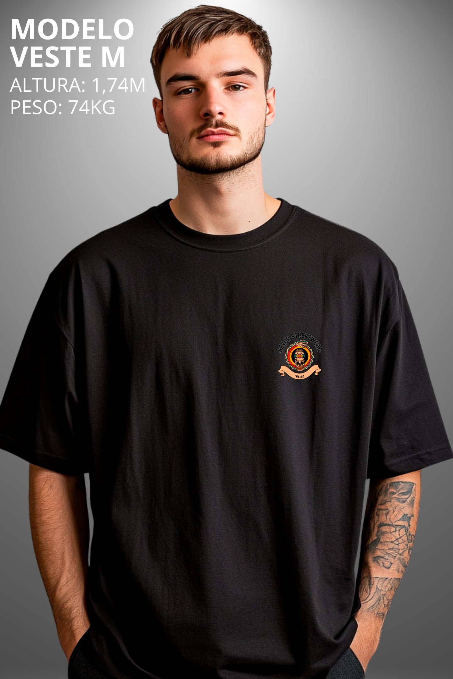 Camiseta Oversized Tshirt Hevor Tarot Sergeant
