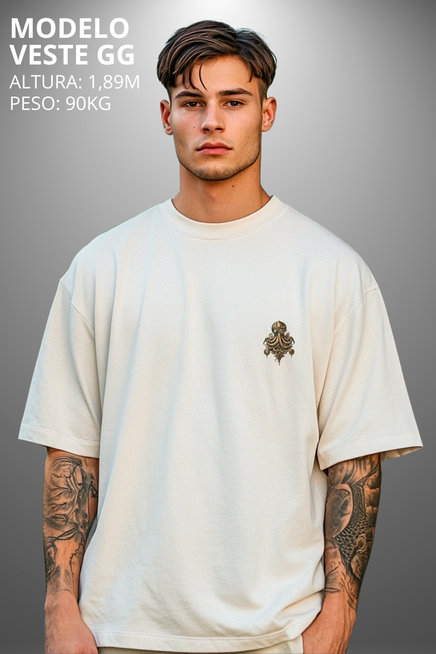 Camiseta Oversized Tshirt Hevor Tarot Kraquen