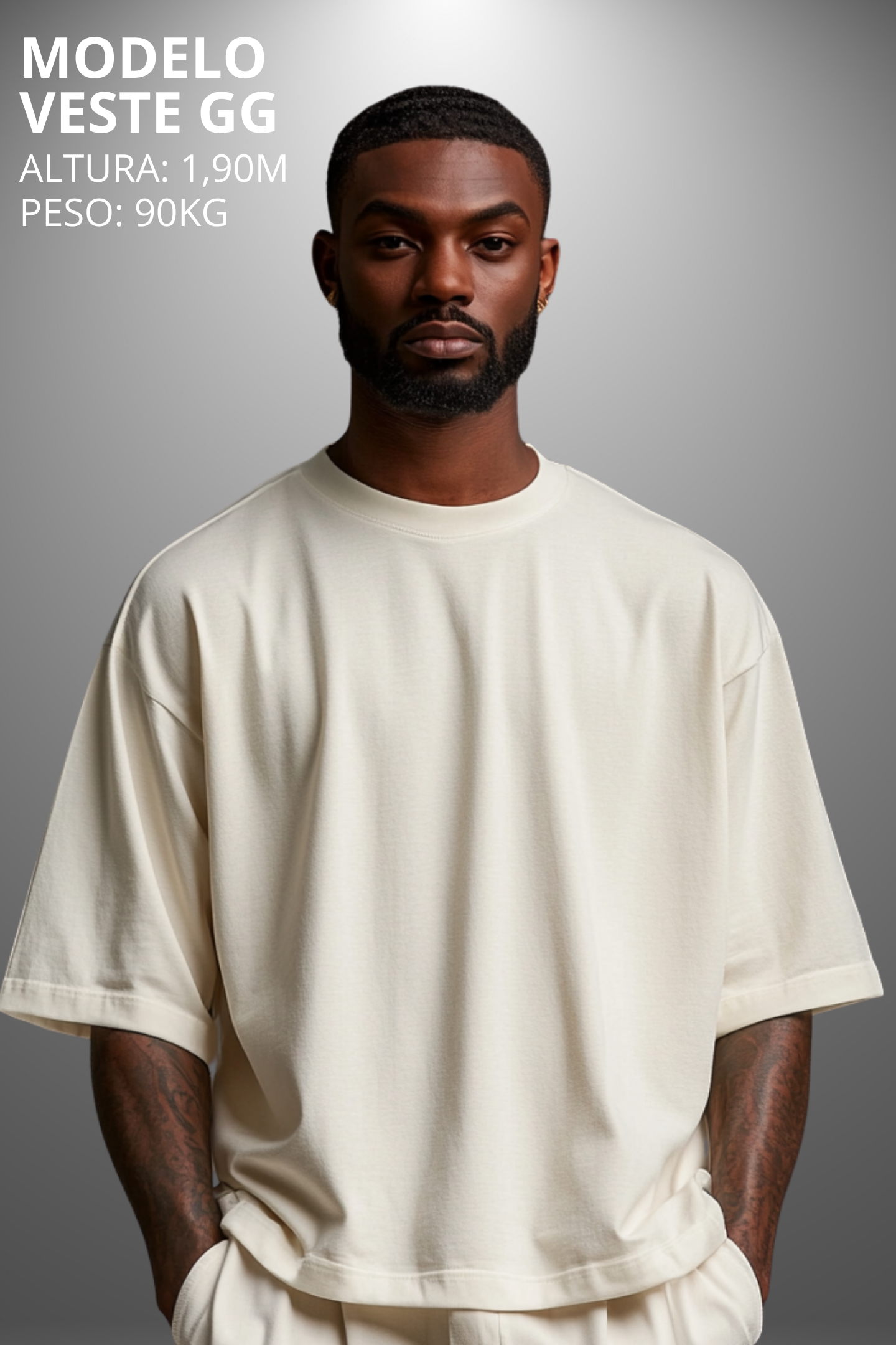 Camiseta Oversized Drop Typography Stay Wild Hevor