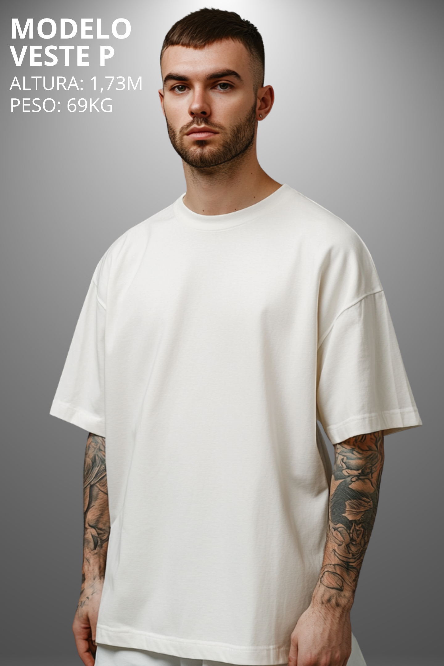 Camiseta Oversized Drop Typography Stay Wild Hevor