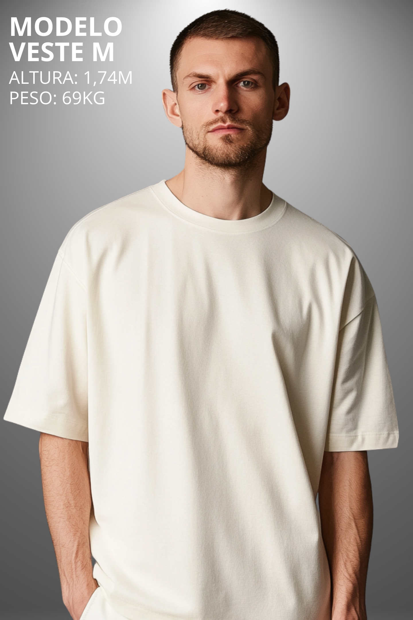 Camiseta Oversized Drop Typography Bullet Hevor