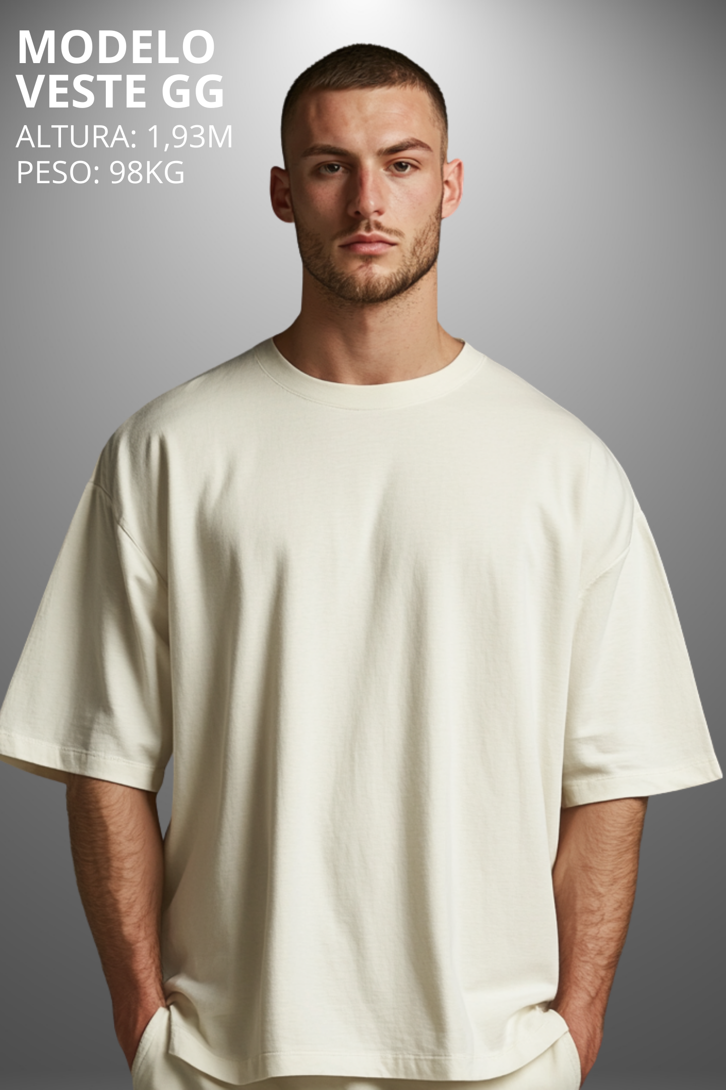 Camiseta Oversized Drop Typography Illusion Get Hevor