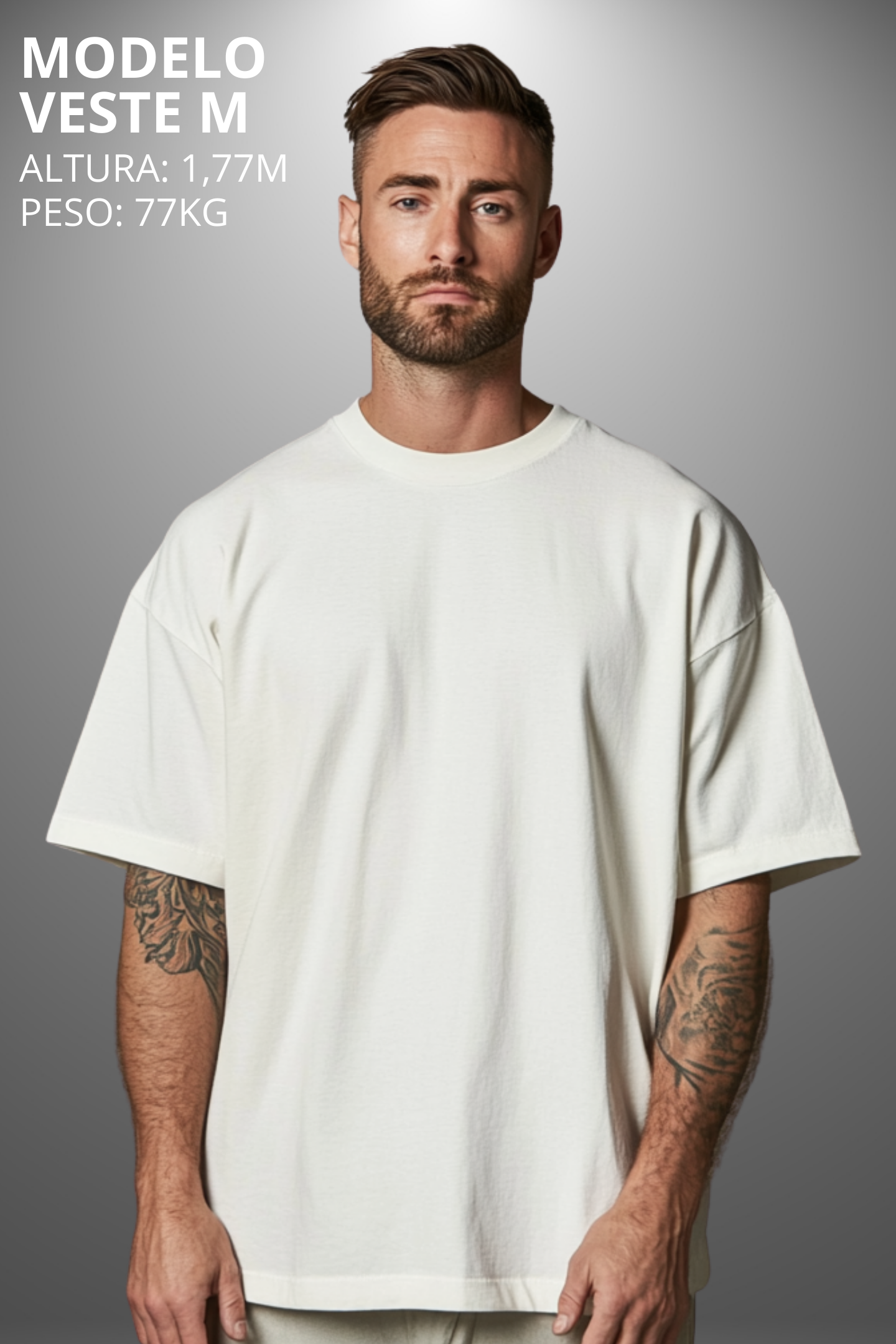 Camiseta Oversized Drop Typography Chance Hevor