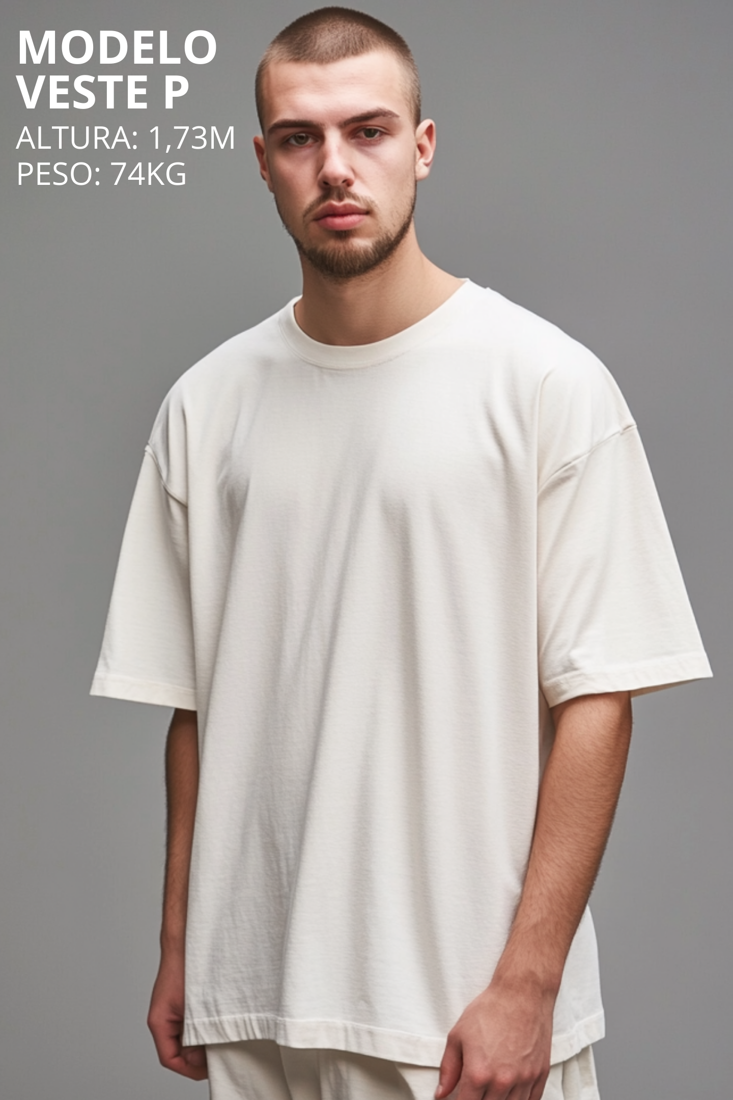 Camiseta Oversized Drop Typography Intro Get Hevor