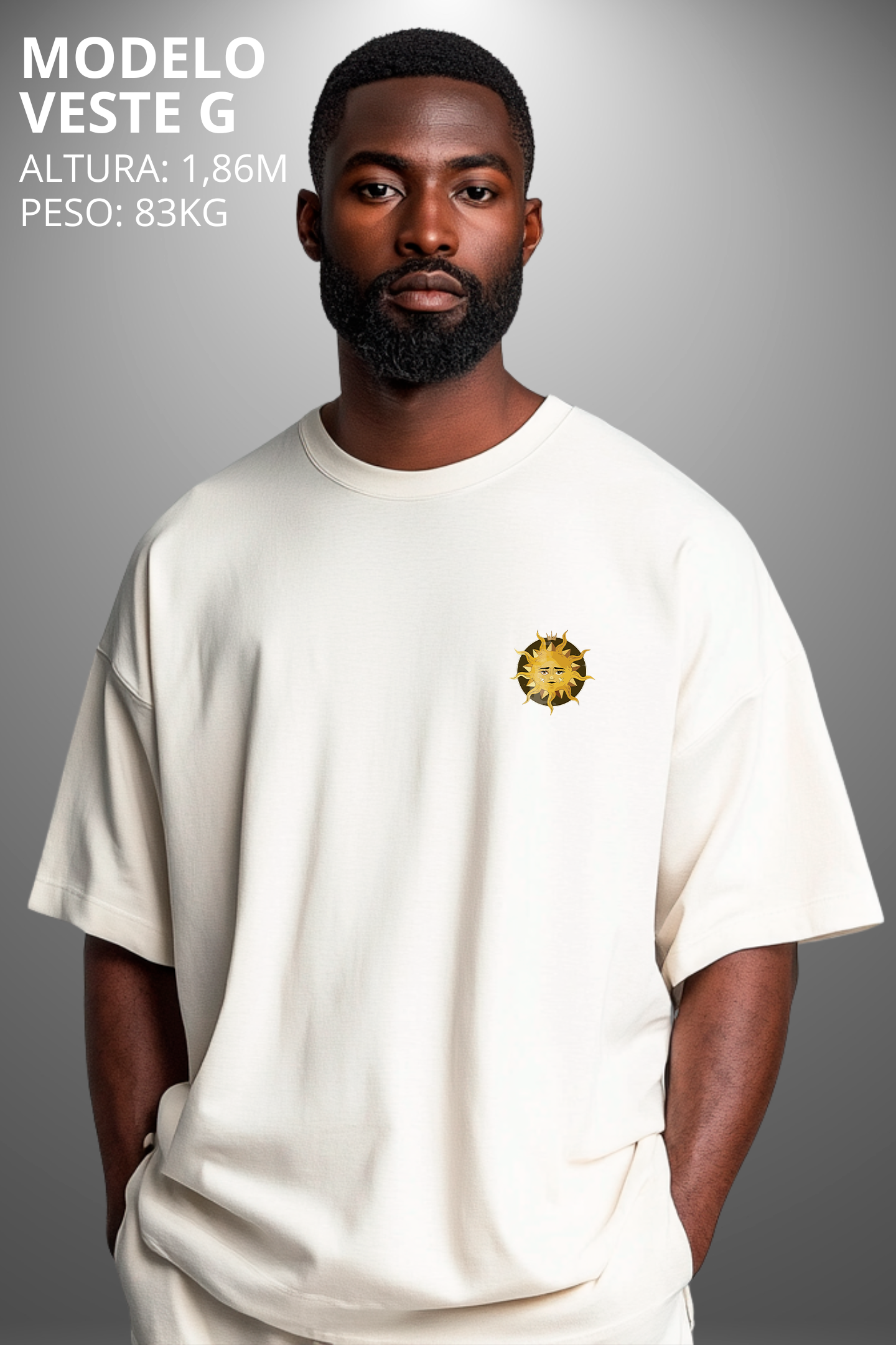Camiseta Oversized Tshirt Hevor Exclusive Moon Sun