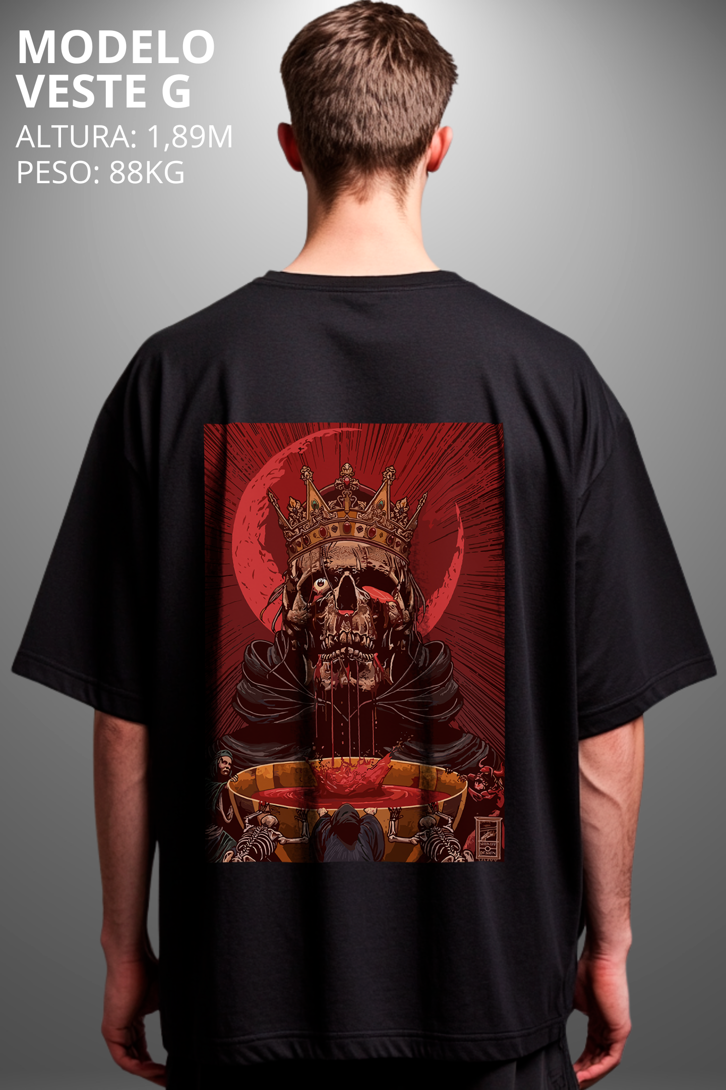 Camiseta Oversized Tshirt Hevor Tarot King