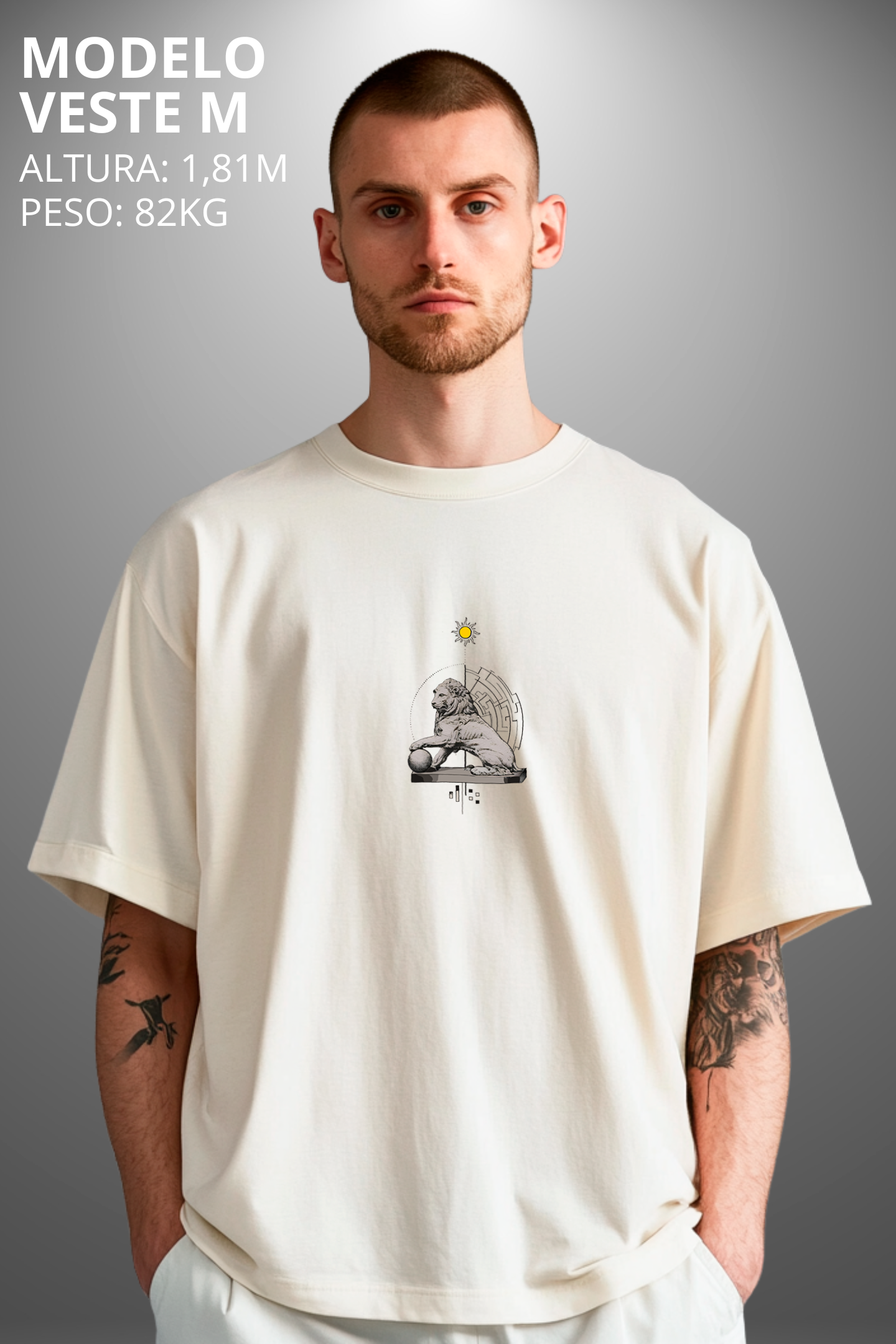 Camiseta Oversized Tshirt Hevor Despojada Serenidade