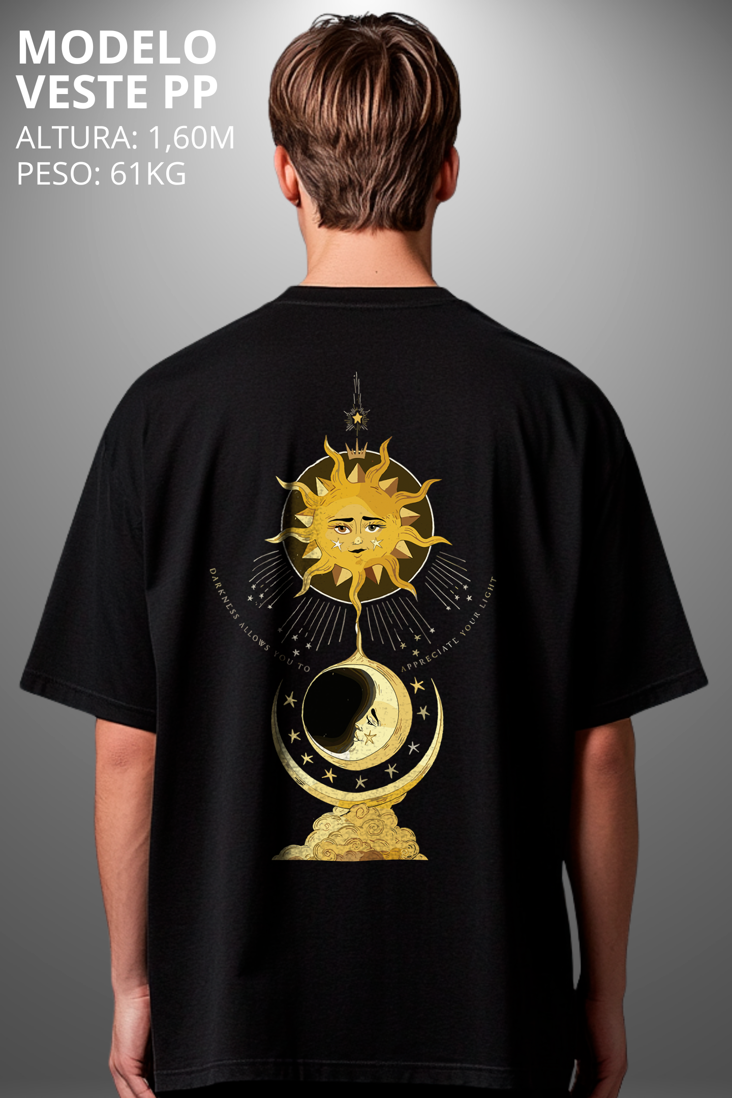 Camiseta Oversized Tshirt Hevor Exclusive Moon Sun