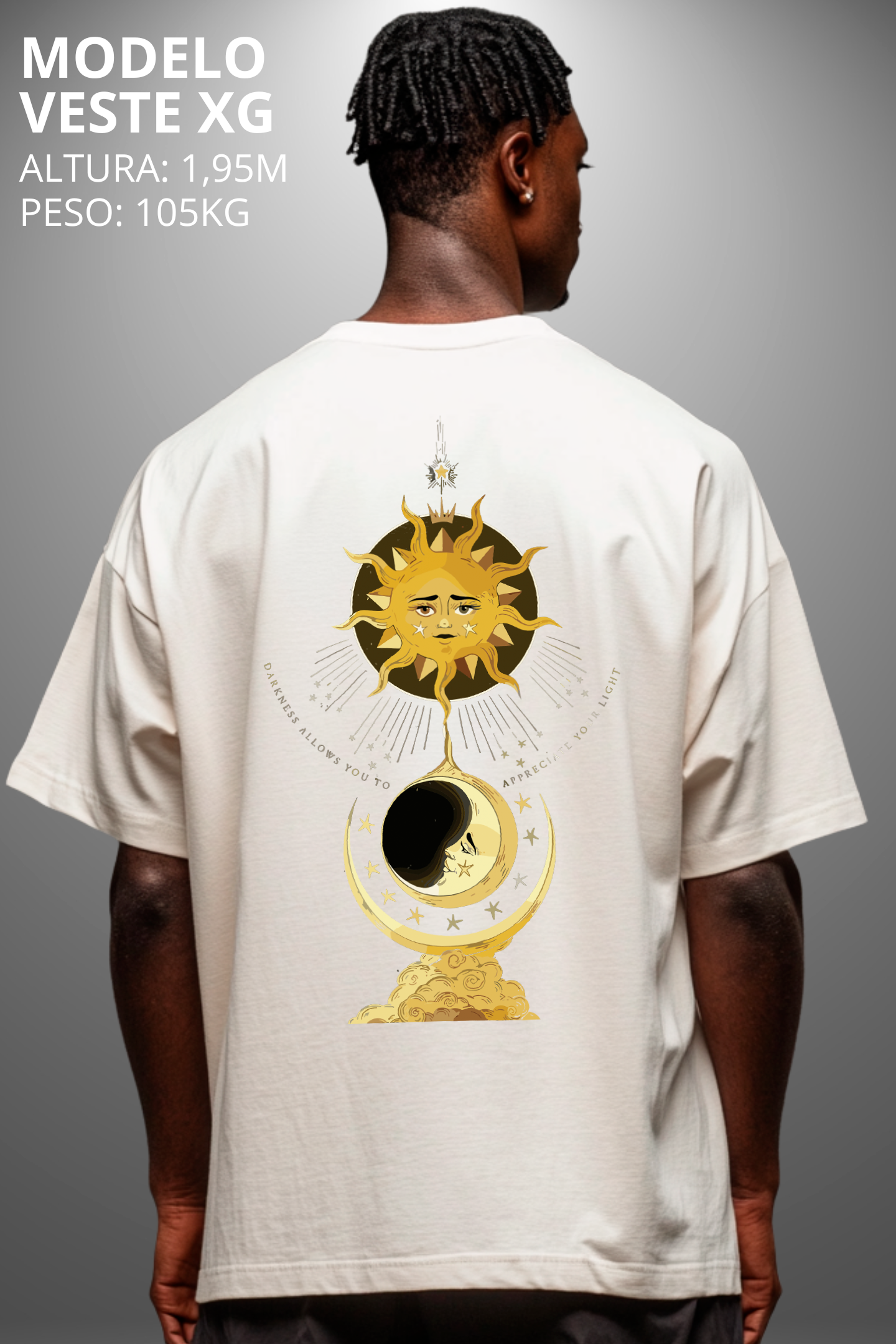 Camiseta Oversized Tshirt Hevor Exclusive Moon Sun