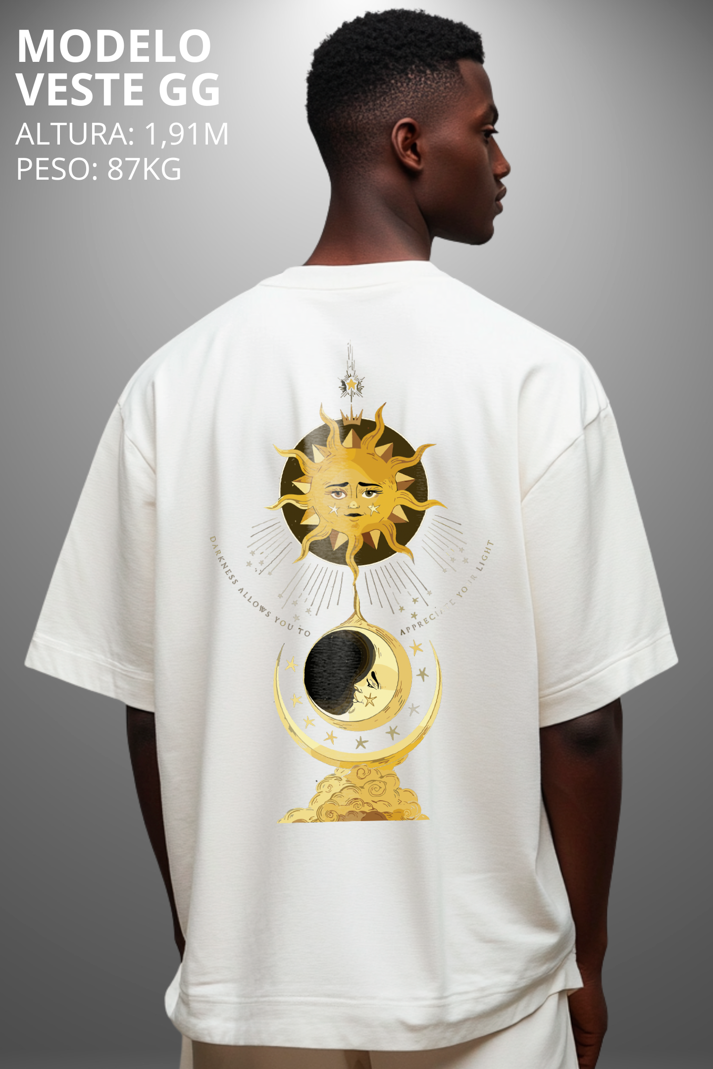 Camiseta Oversized Tshirt Hevor Exclusive Moon Sun