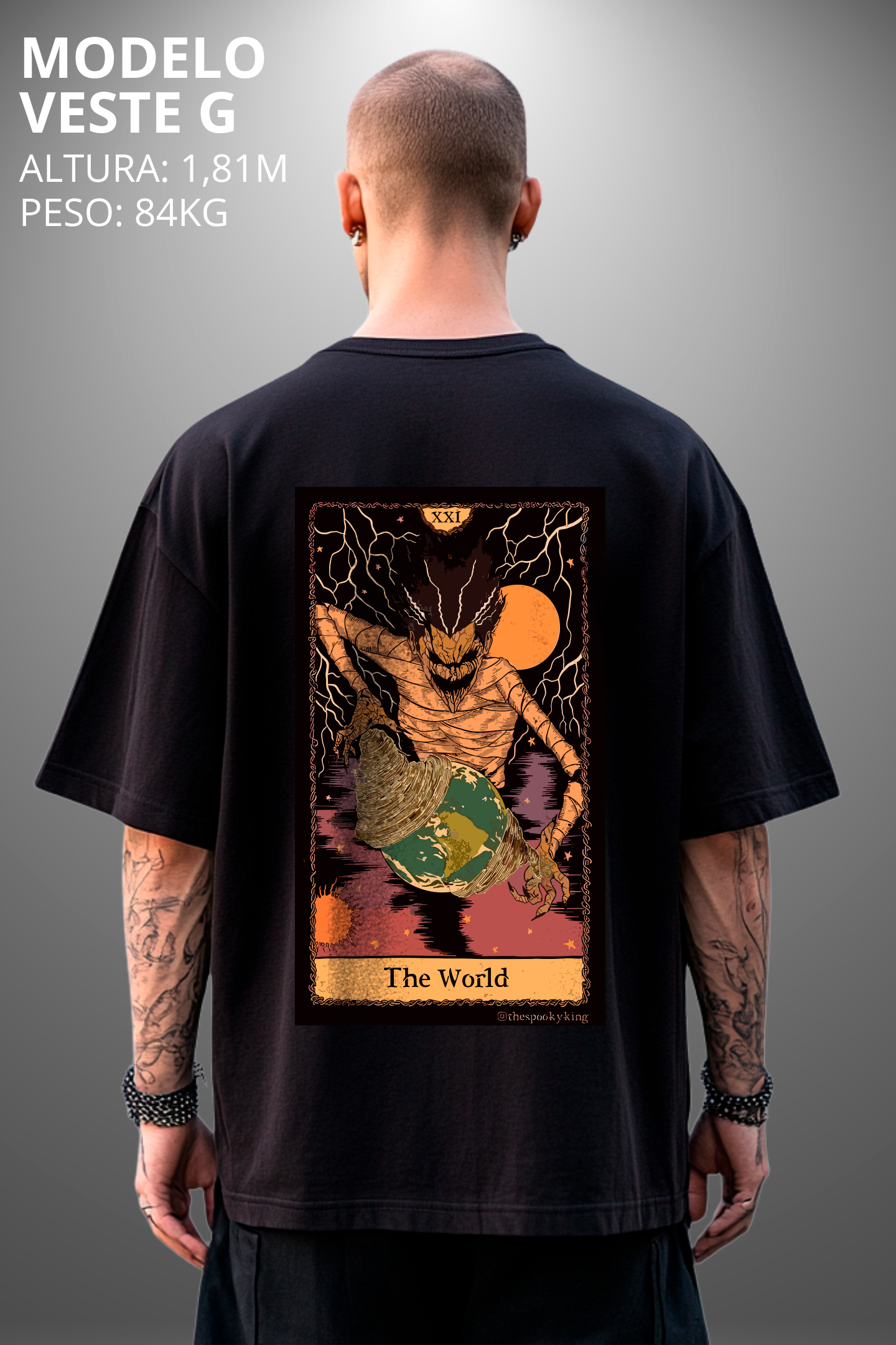 Camiseta Oversized Tshirt Hevor Tarot The World