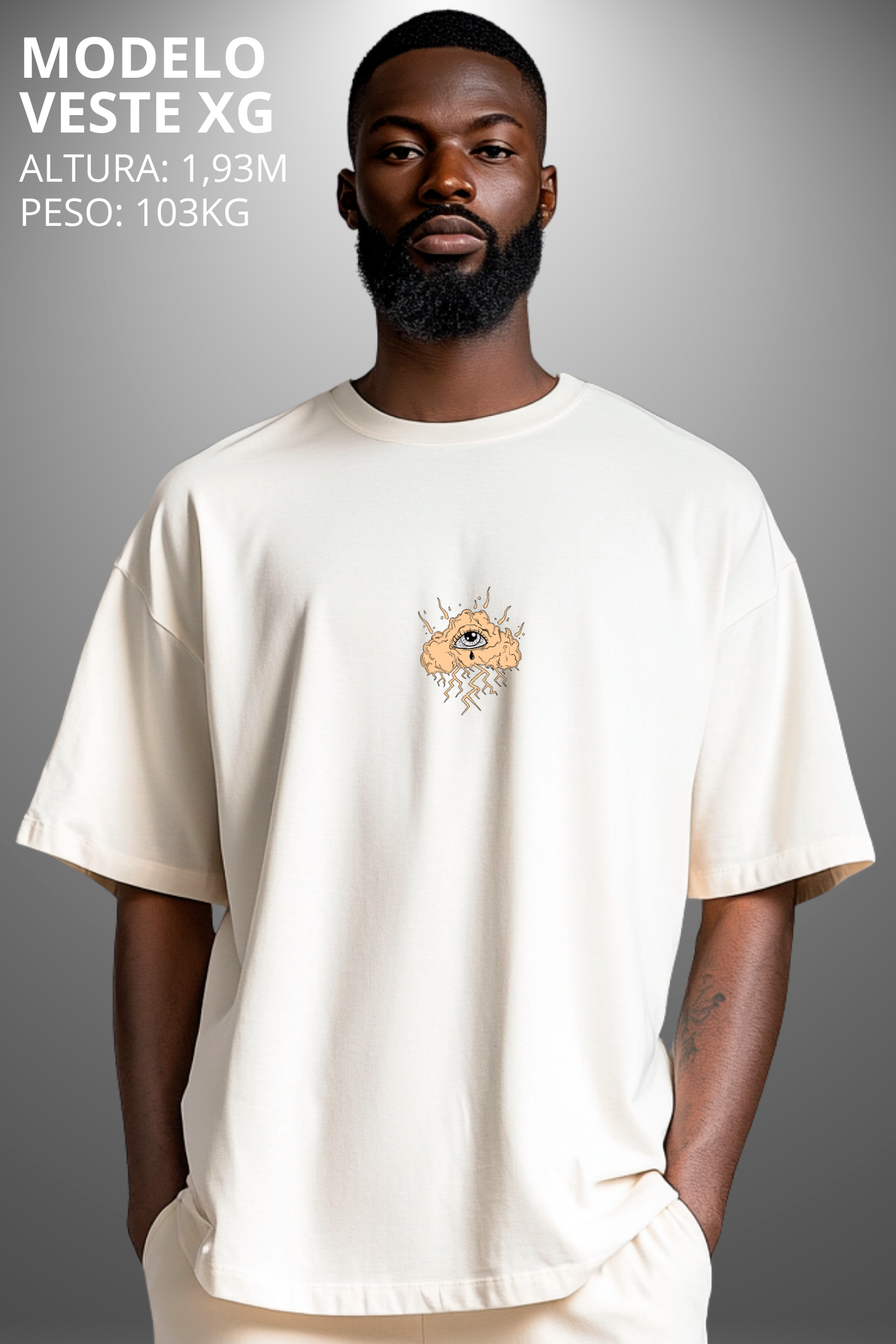 Camiseta Oversized Tshirt Hevor Despojada Tempestade