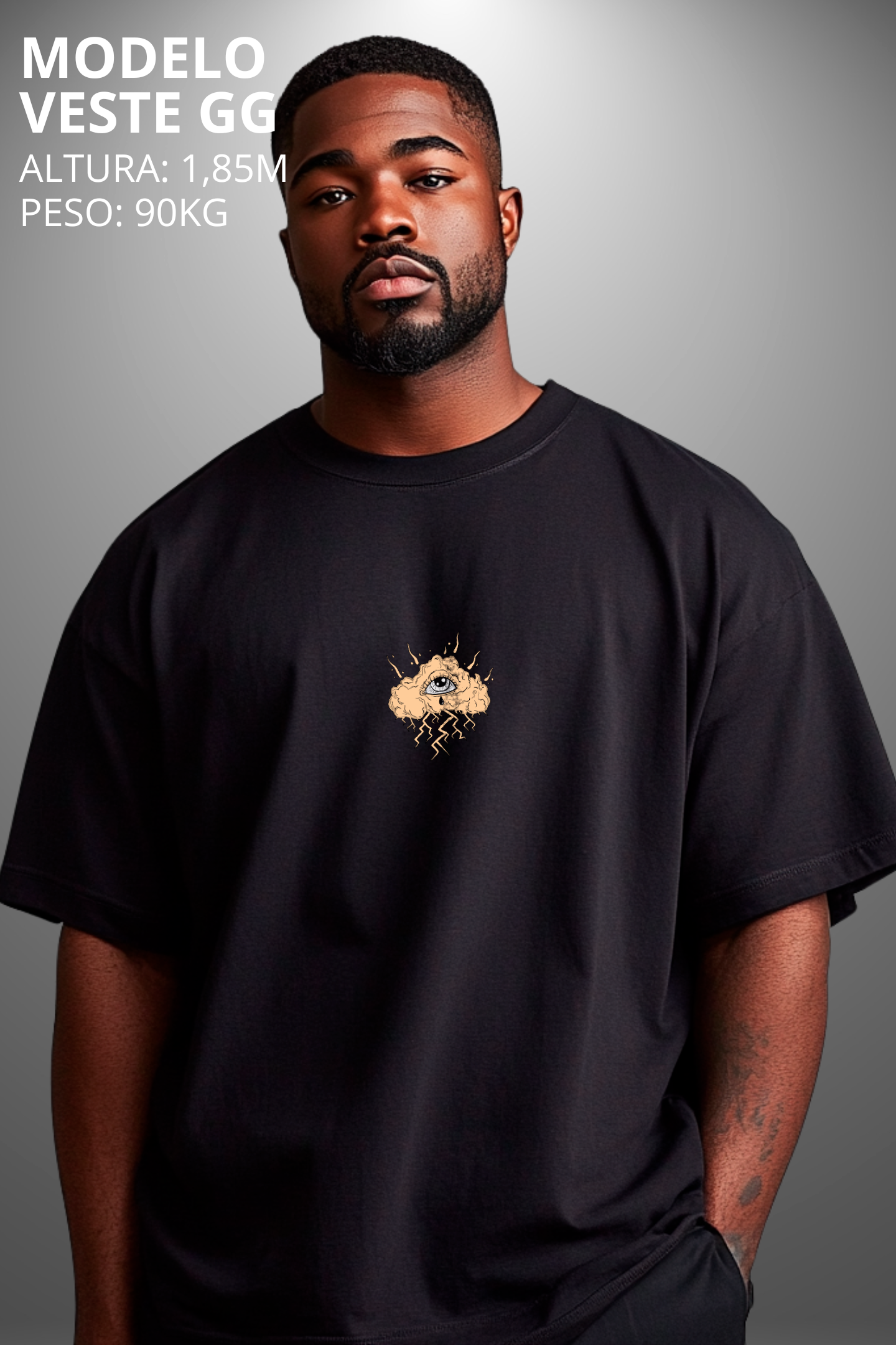 Camiseta Oversized Tshirt Hevor Despojada Tempestade